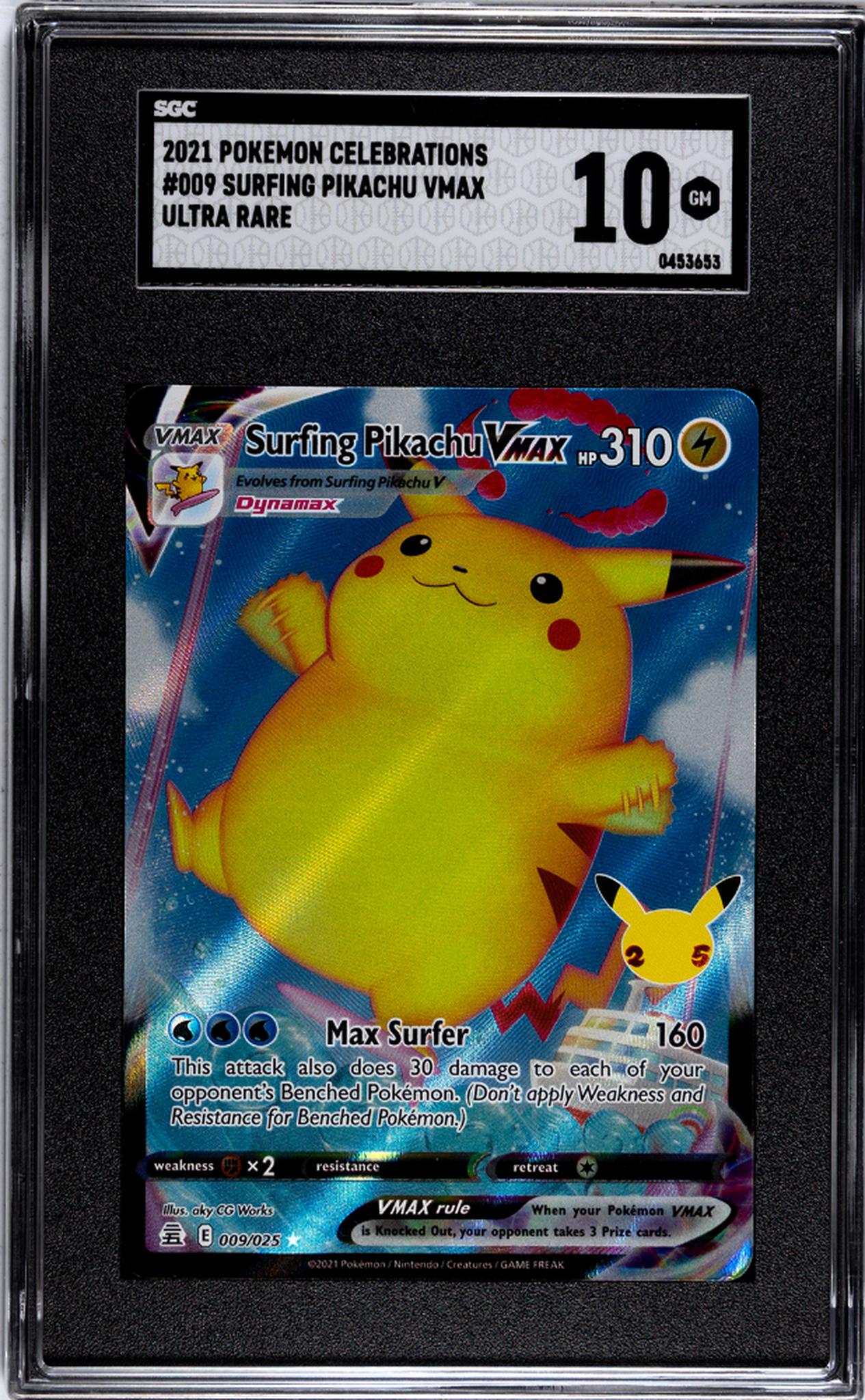 2021 Pokemon Celebrations #009/025 Pikachu Ultra Rare SGC 10