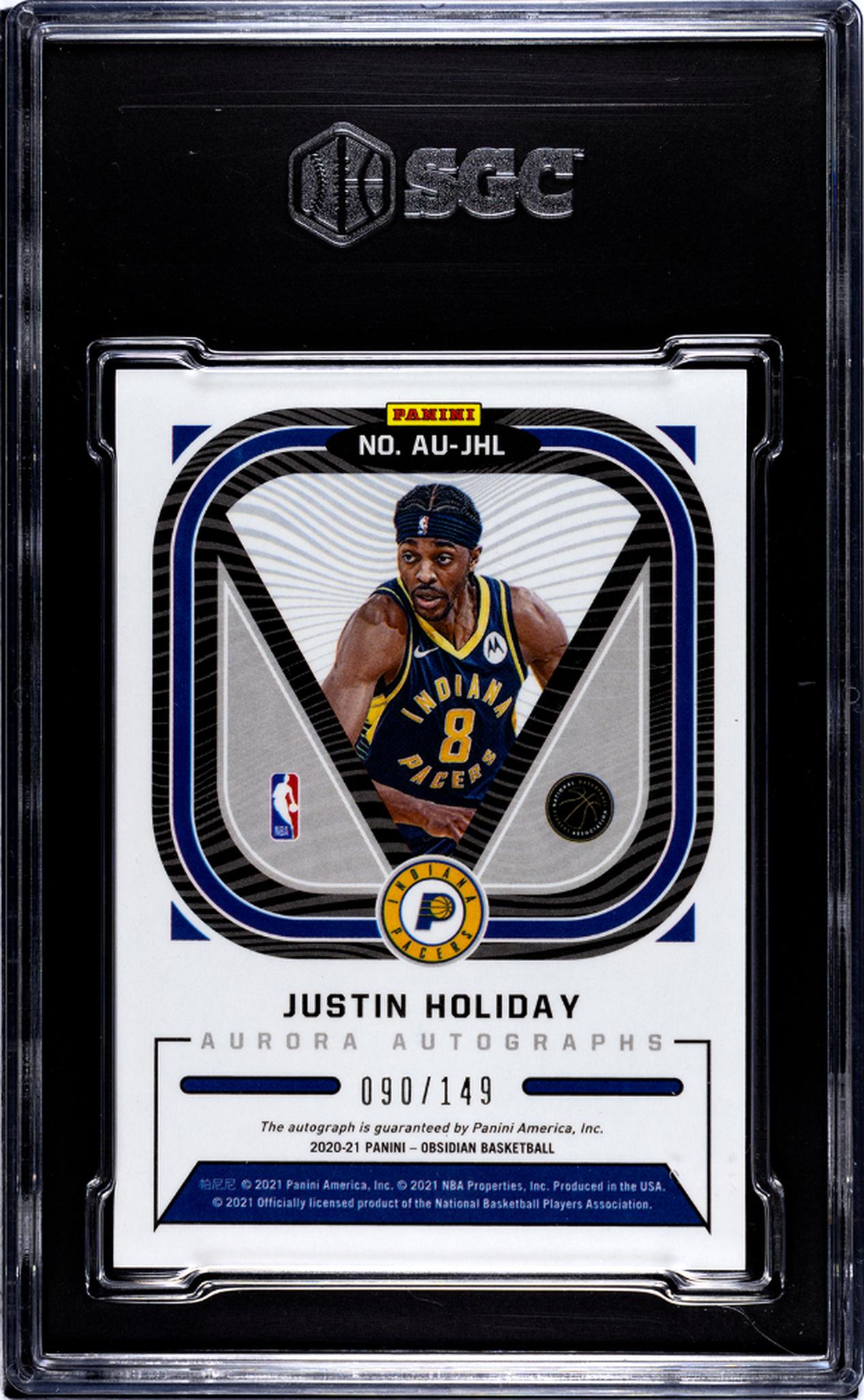 2020 Panini Obsidian Justin Holiday #AU-JHL /149 Auto SGC 10