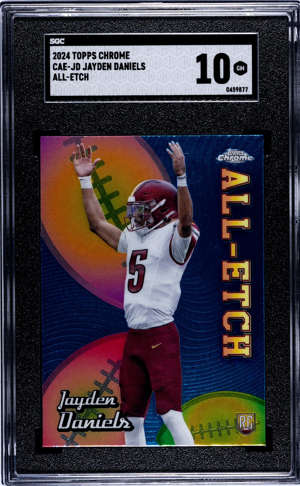 2024 Topps Chrome #CAE-JD Jayden Daniels All-Etch SGC 10