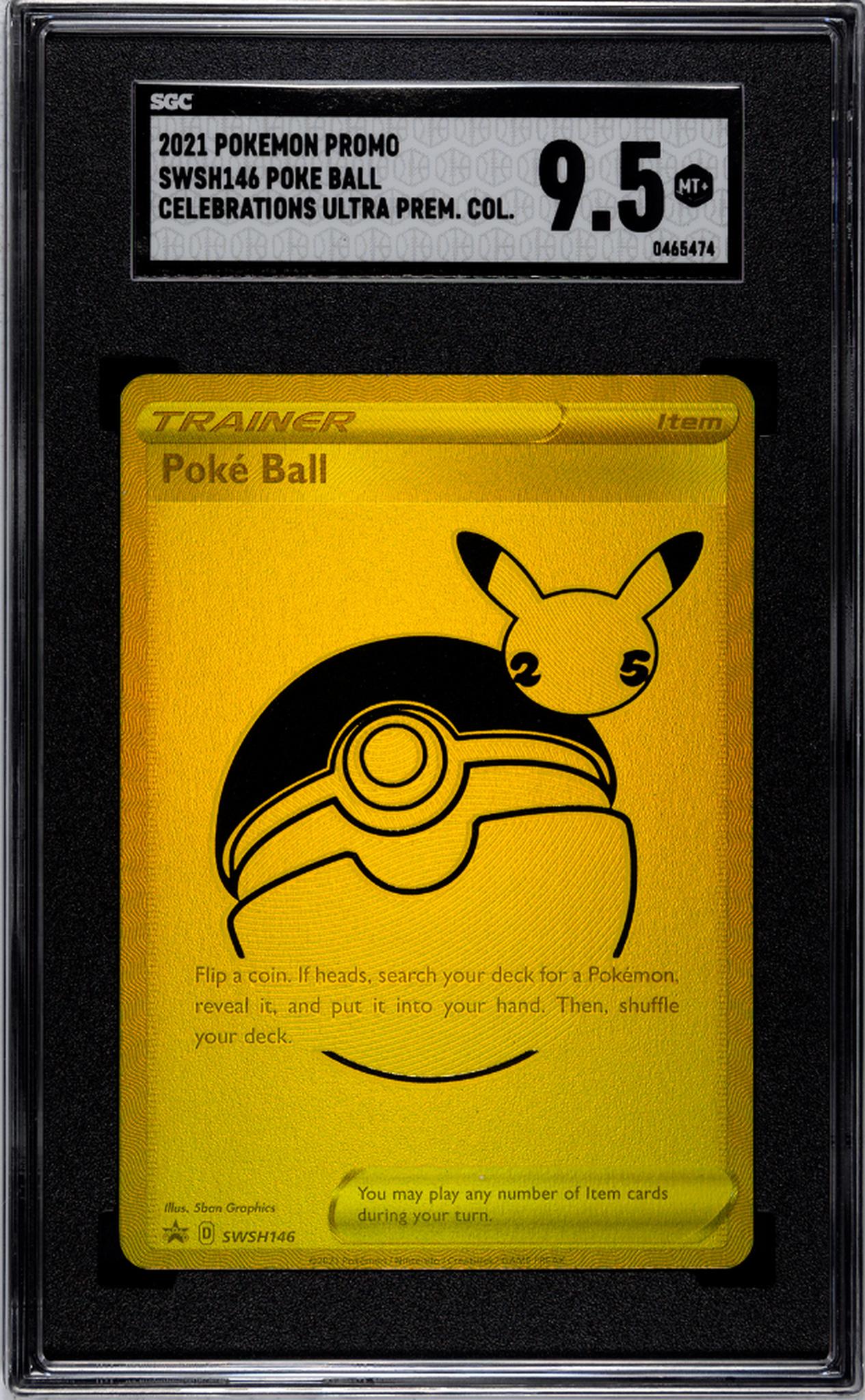 2021 Celebrations Ultra Premium Collection #SWSH146 Poke Ball SGC 9.5