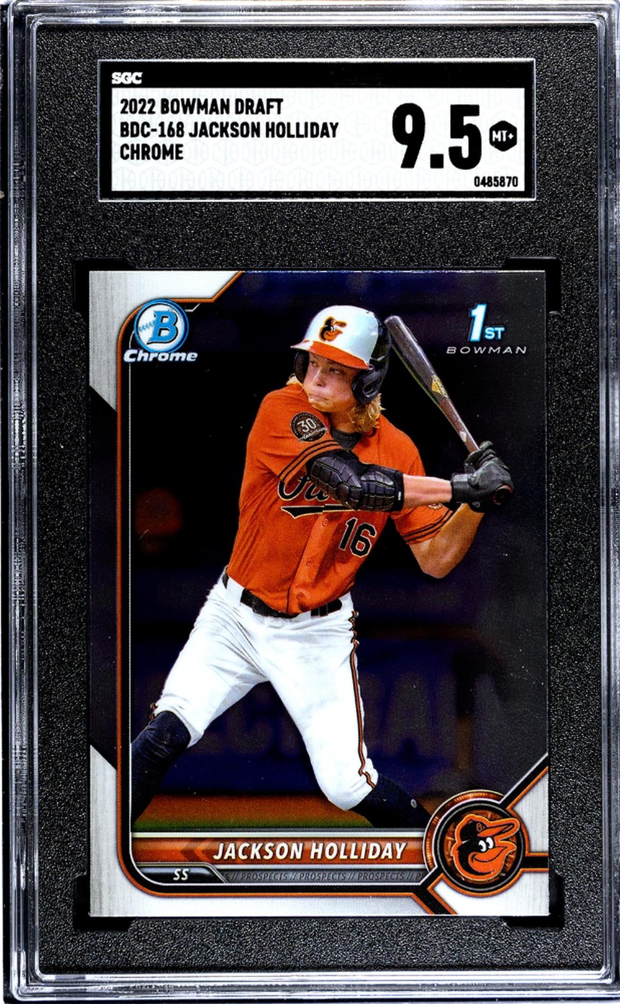 2022 Bowman Chrome #BDC-168 Jackson Holliday SGC 9.5