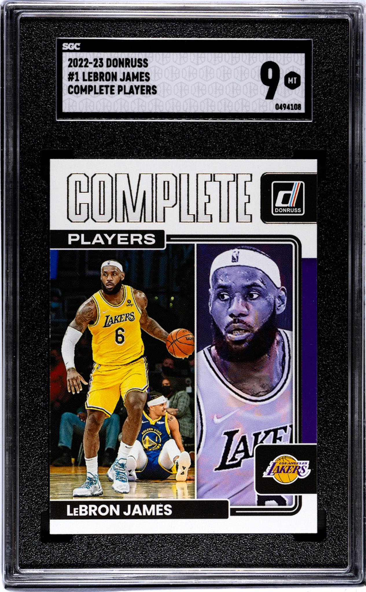 2022-23 Donruss #1 Lebron James Complete Players SGC 9