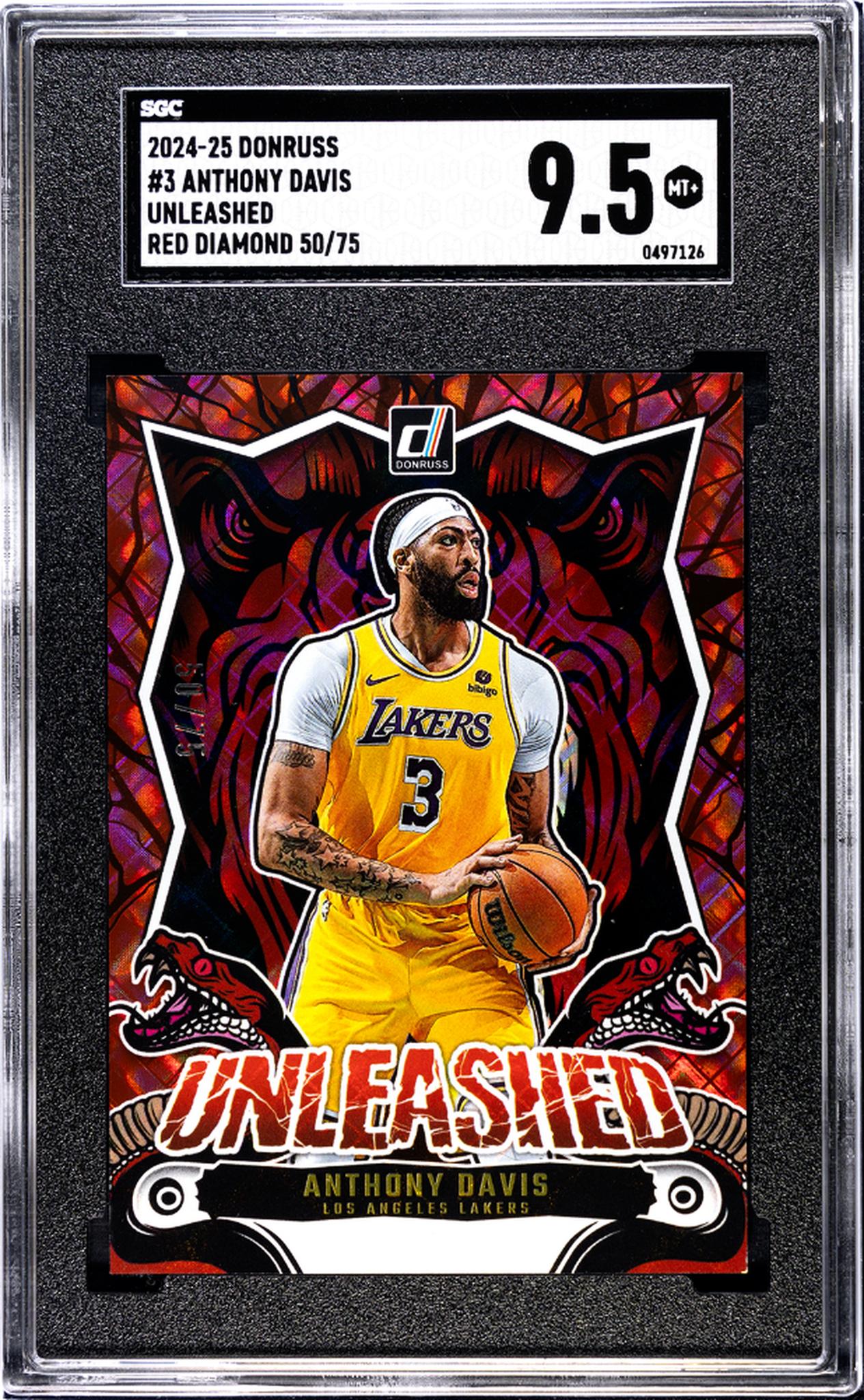 2024 Donruss #3 Anthony Davis Unleashed /75 SGC 9.5