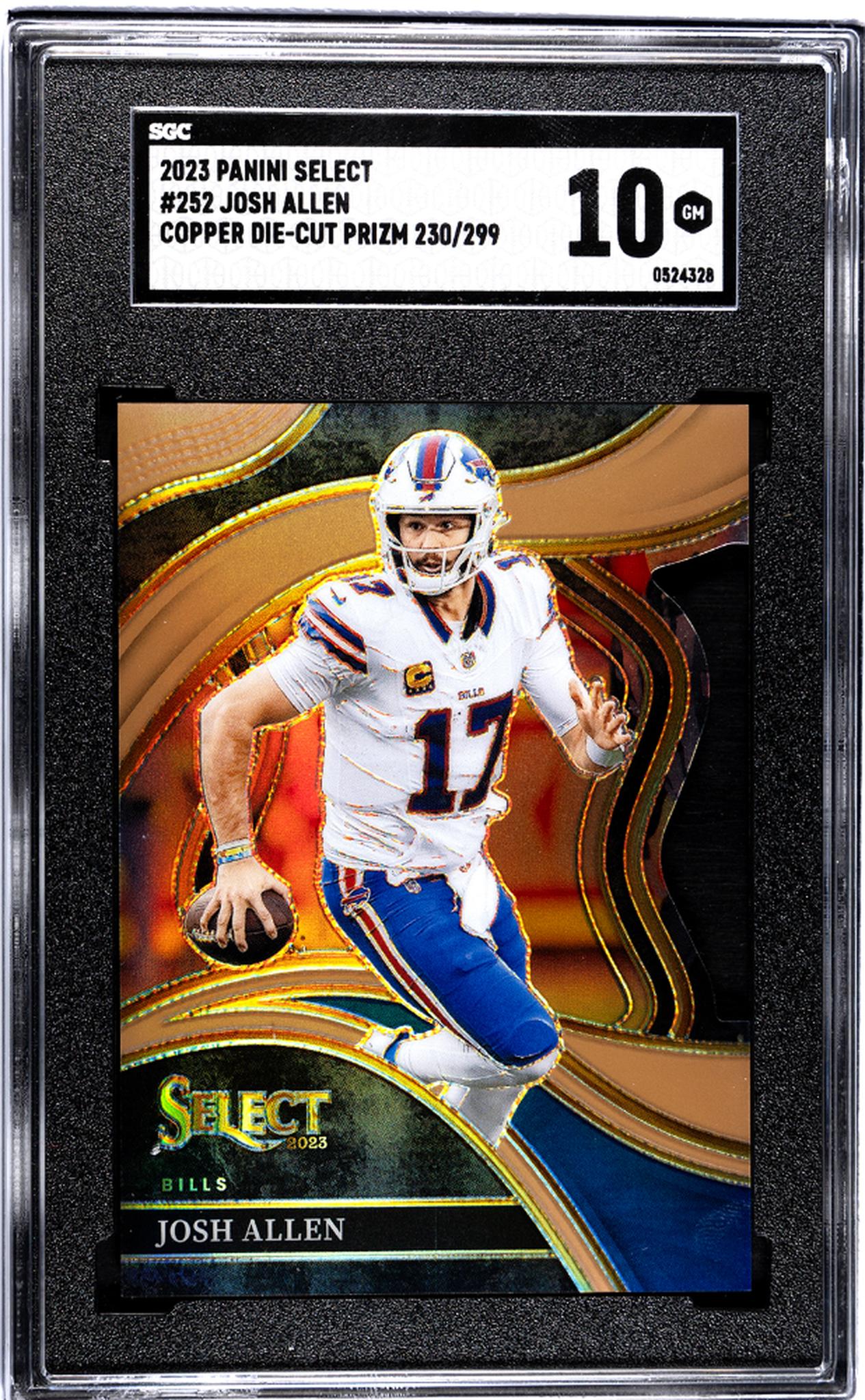 2023 Panini Select #252 Josh Allen Copper Die-Cut Prizm /299 SGC 10