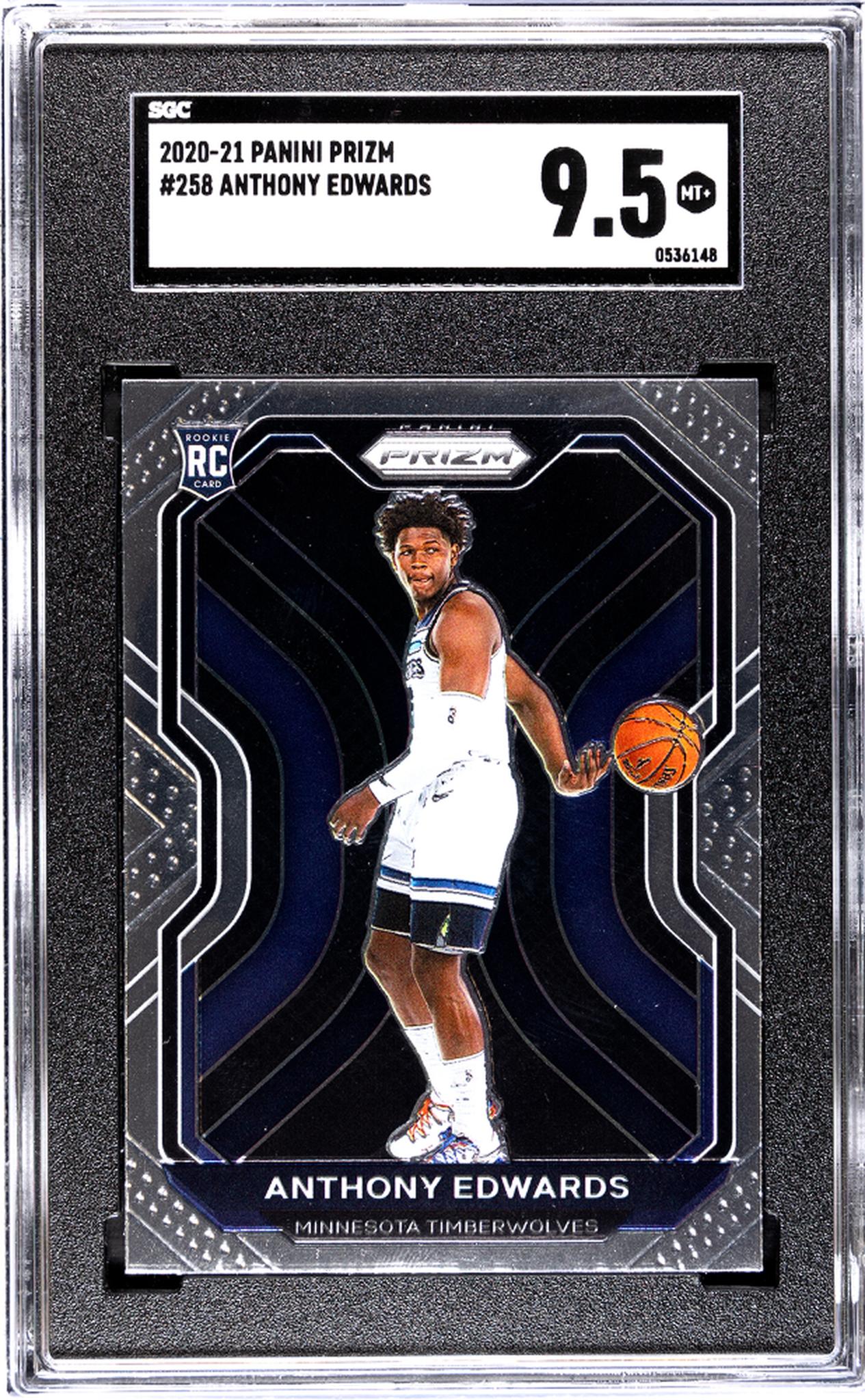 2020-21 Panini Prizm #258 Anthony Edwards SGC 9.5