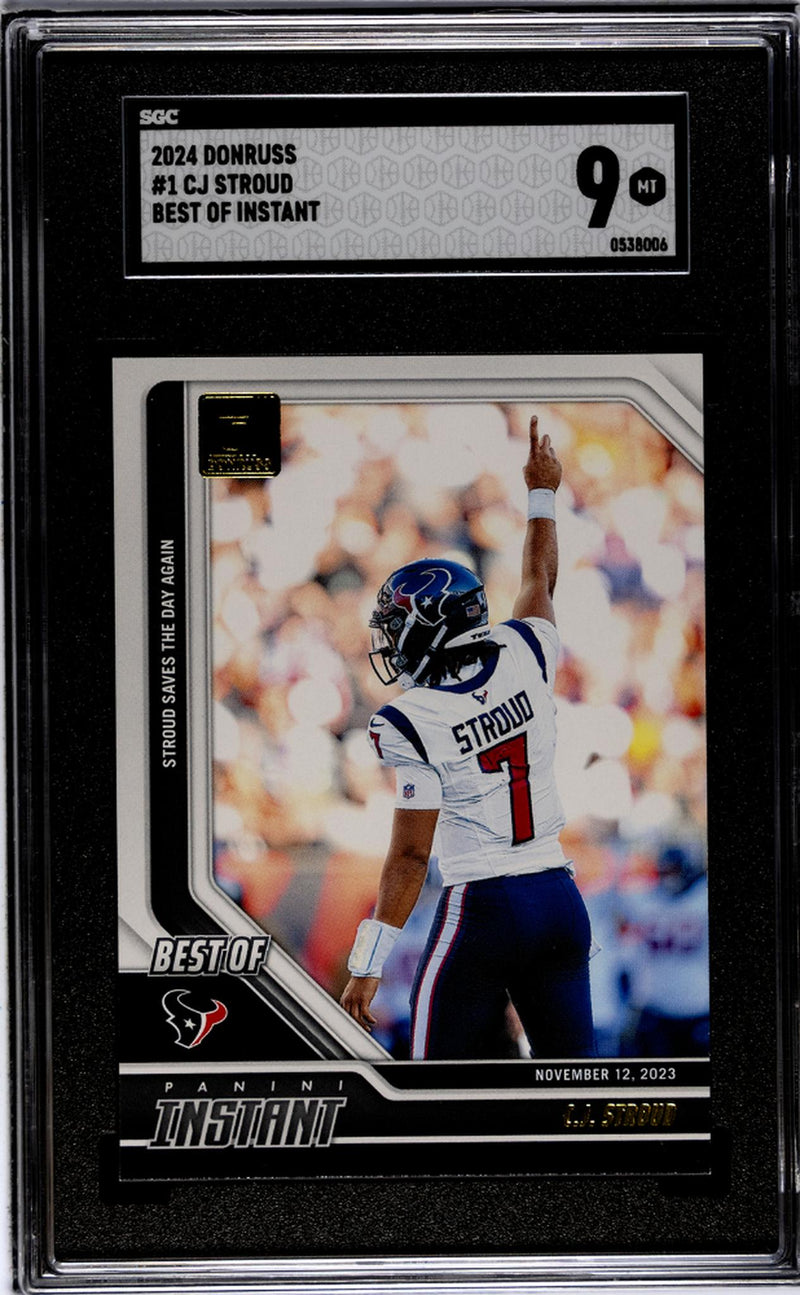 2024 Donruss #1 Cj Stroud Best Of Instant SGC 9