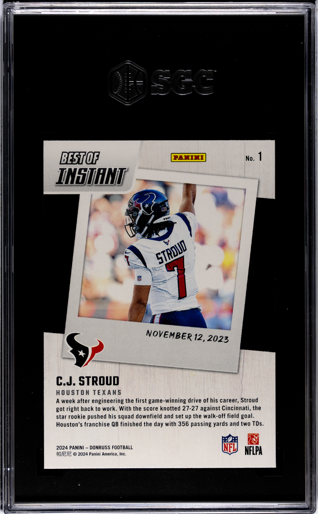 2024 Donruss #1 Cj Stroud Best Of Instant SGC 9