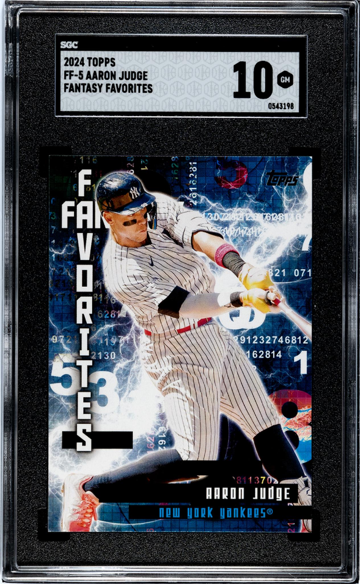 2024 Topps #FF-5 Aaron Judge Fantasy Favorites SGC 10