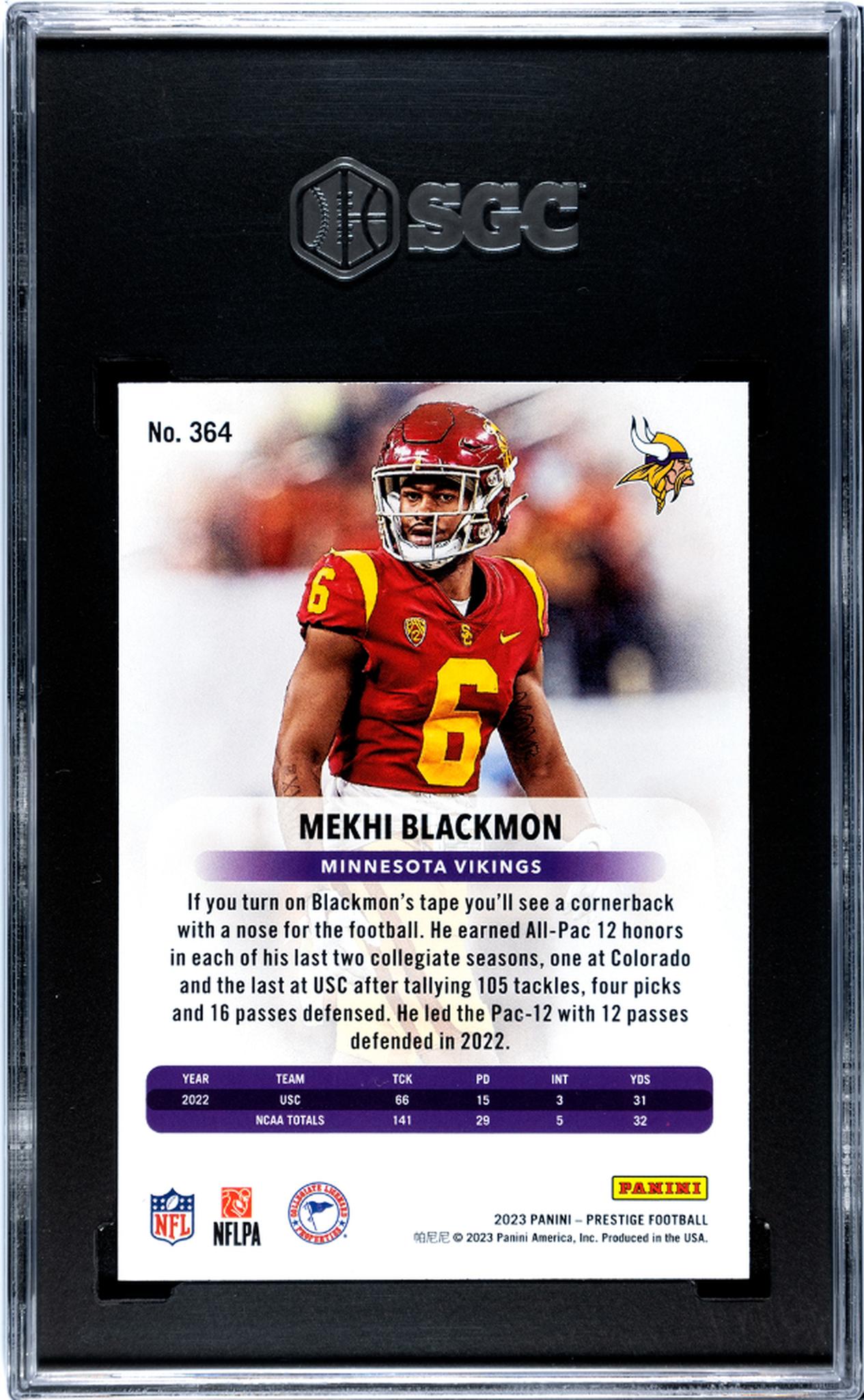 2023 Panini Prestige #364 Mekhi Blackmon Xtra Points Diamond SGC 9.5