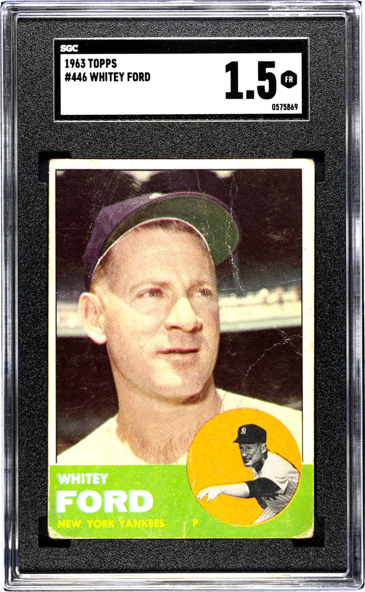 1963 Topps #446 Whitey Ford SGC 1.5
