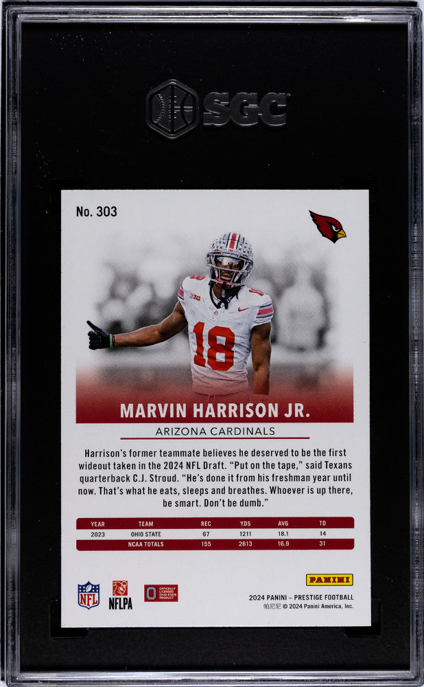 2024 Panini Prestige #303 Marvin Harrison Jr. SGC 10