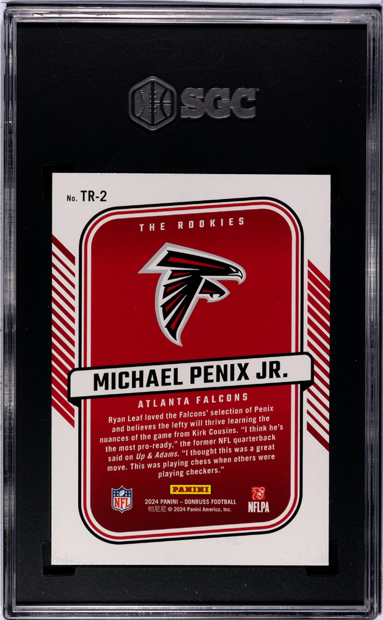 2024 Donruss #TR-2 Michael Penix Jr. The Rookies SGC 10