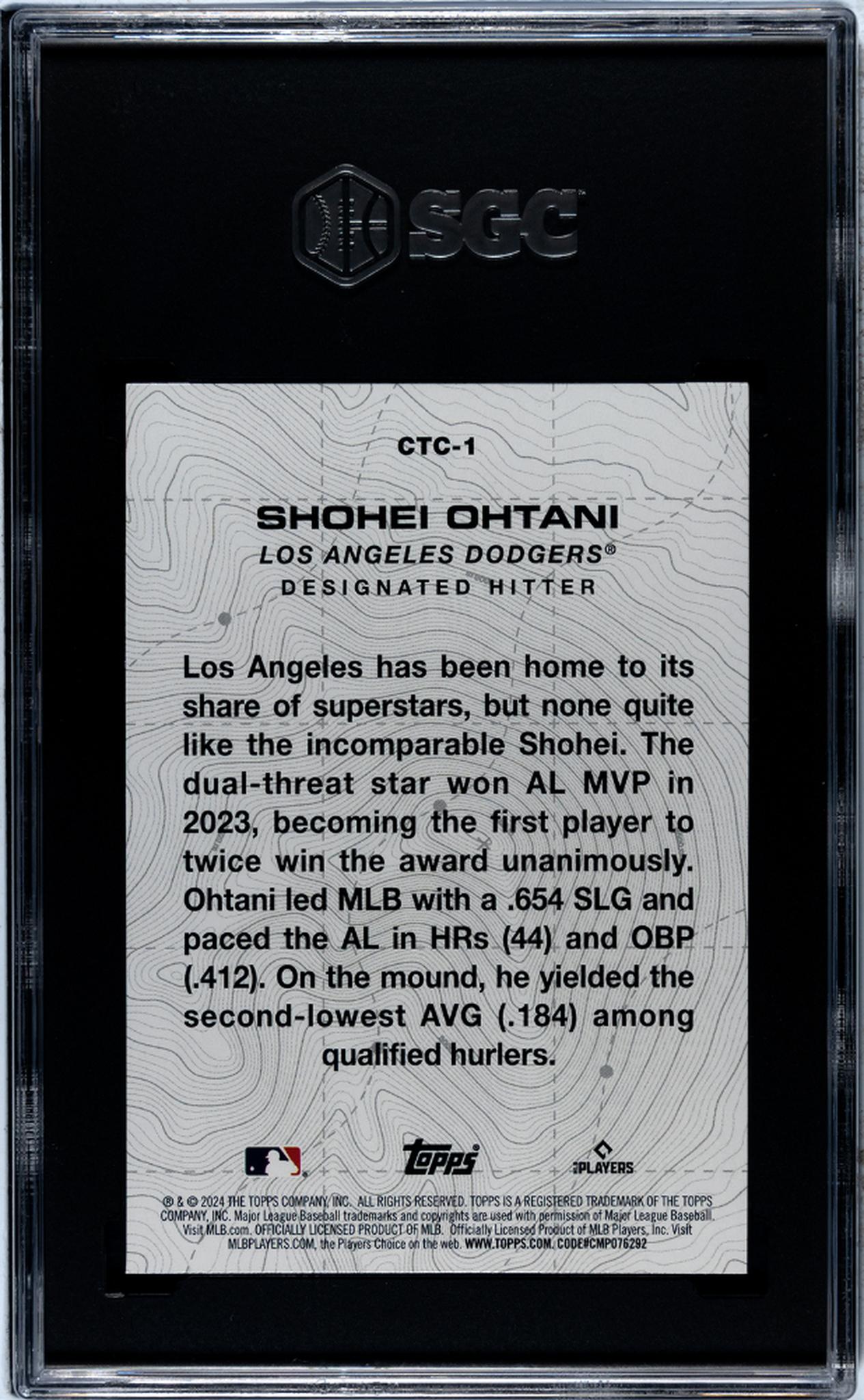 2024 Topps #CTC-1 Shohei Ohtani City to City SGC 10