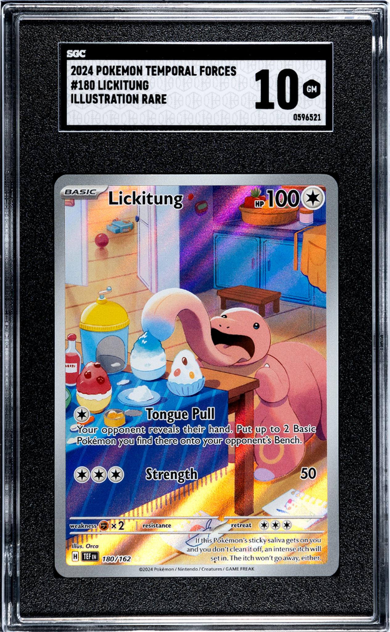 2024 Pokemon #180/162 Lickitung Illustration Rare SGC 10