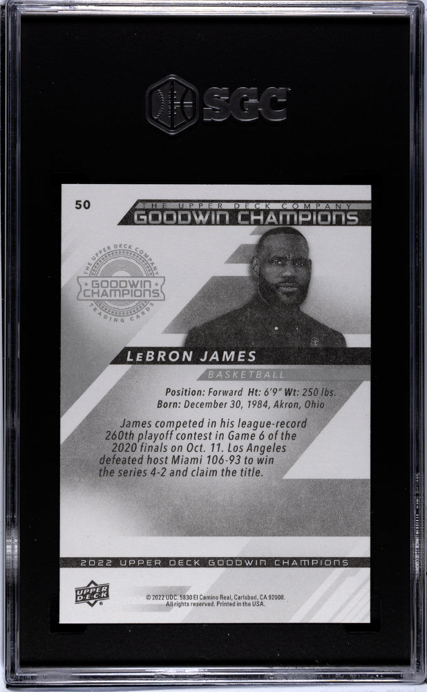 2022 Upper Deck Goodwin Champions #50 Lebron James SGC 9.5