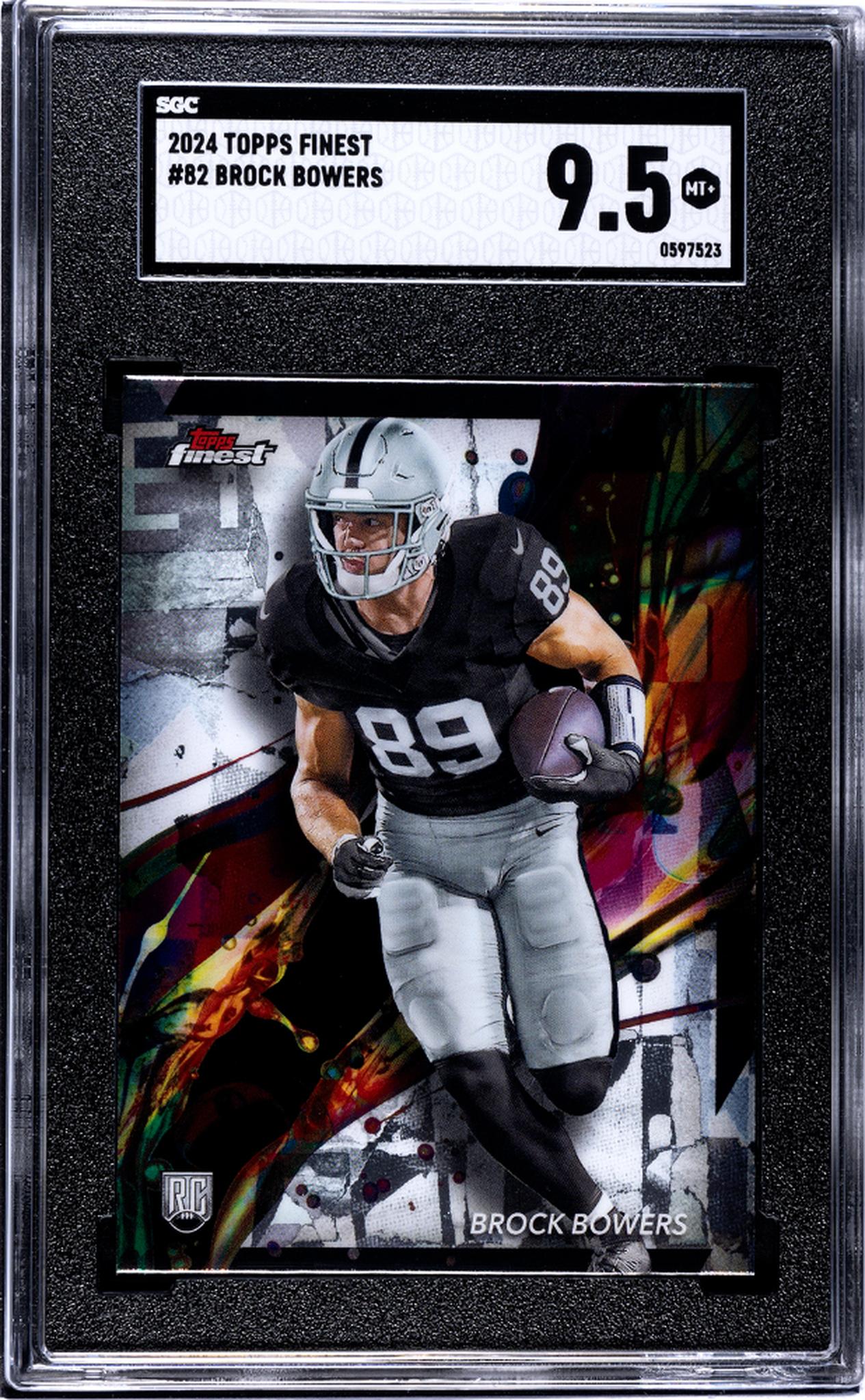 2024 Topps Finest #82 Brock Bowers SGC 9.5