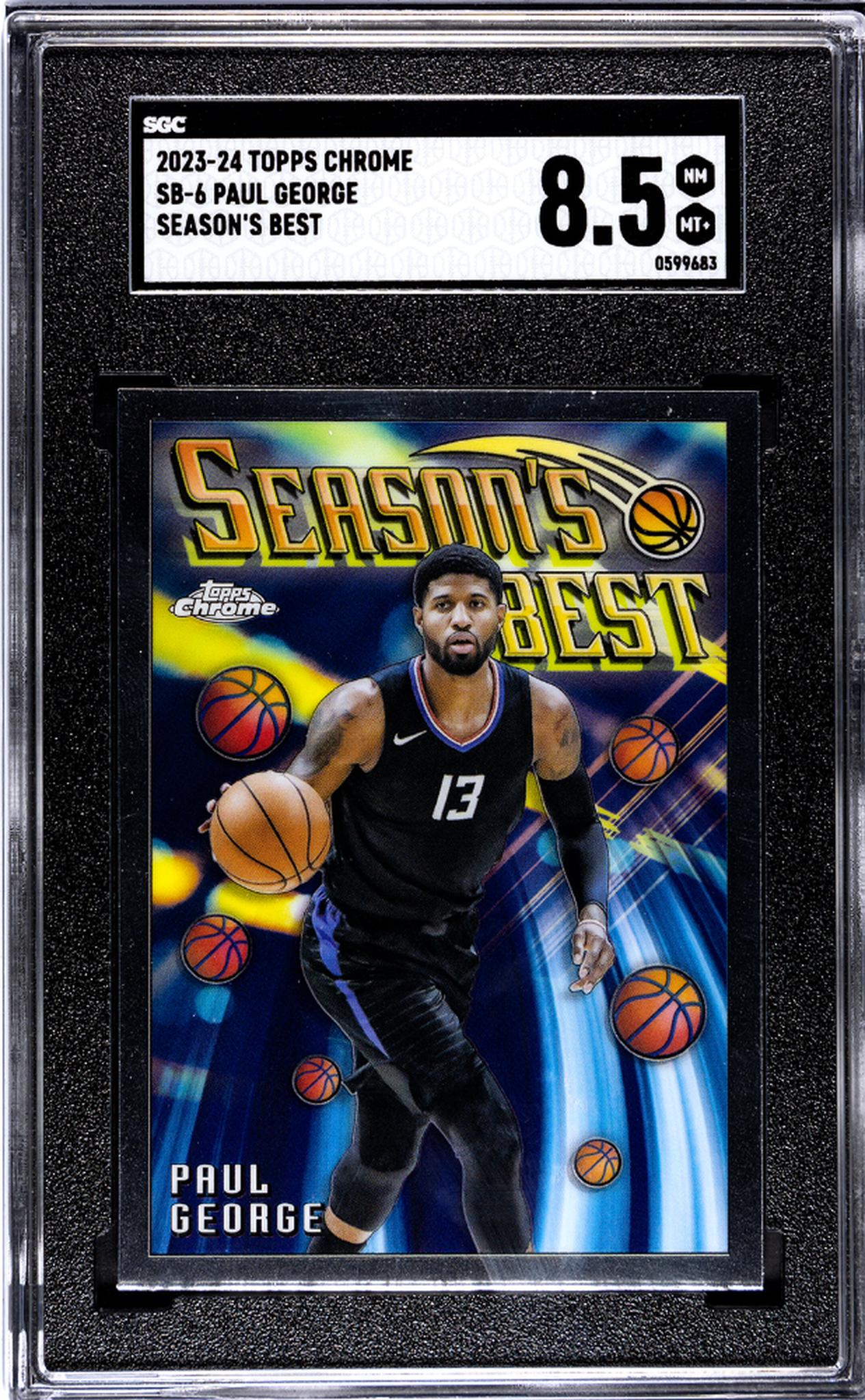 2023 Topps Chrome Season's Best Paul George #SB-6 SGC 8.5