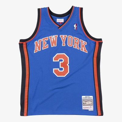 Mitchell & Ness Stephon Marbury Blue New York Knicks 2005/06 Hardwood Classics Swingman Player Jersey
