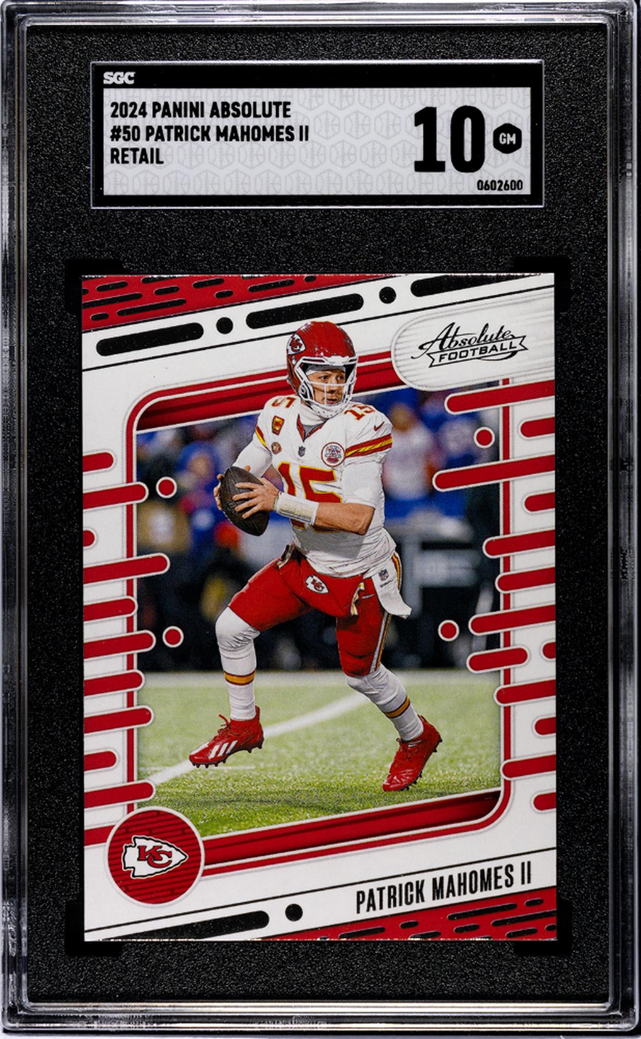 2024 Panini Absolute Retail Patrick Mahomes II #50 SGC 10
