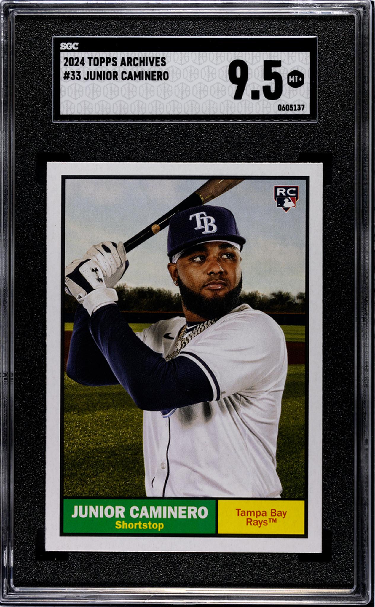 2024 Topps Archives Junior Caminero #33 RC SGC 9.5