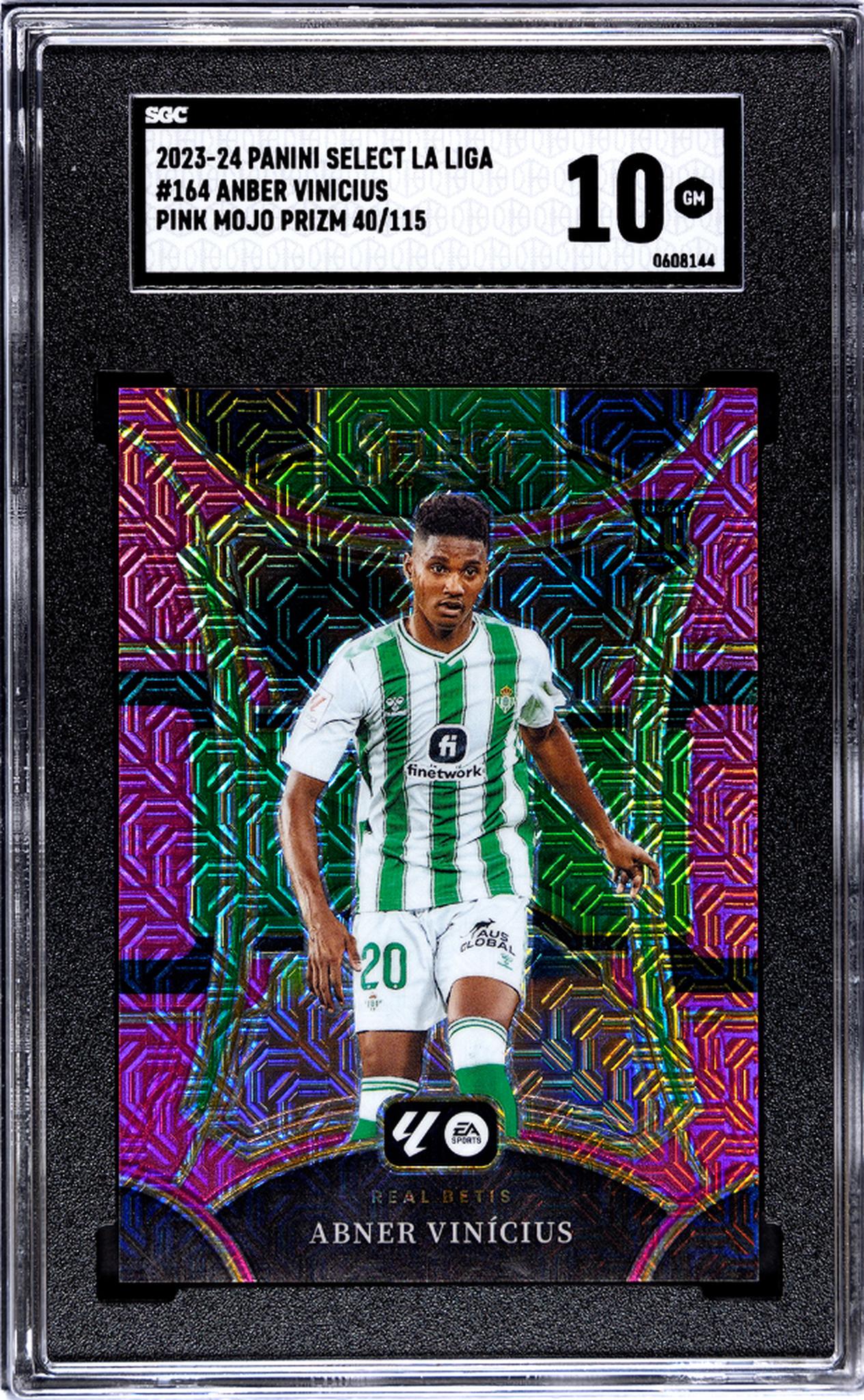2023-24 Panini Select La Liga #164 Anber Vinicius Pink Mojo Prizm /115 SGC 10