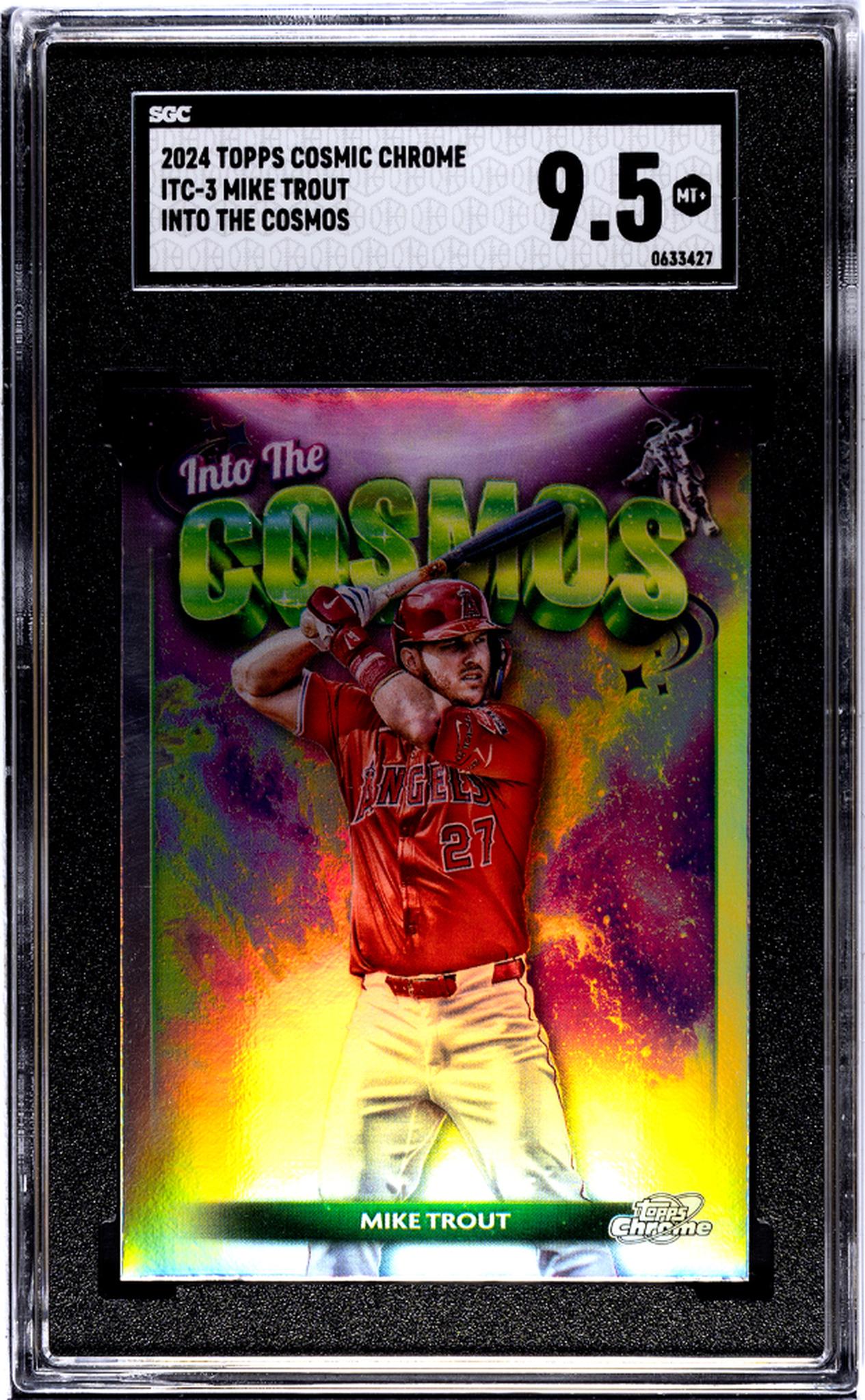 2024 Topps Cosmic Chrome #ITC-3 Mike Trout Into The Cosmos SGC 9.5