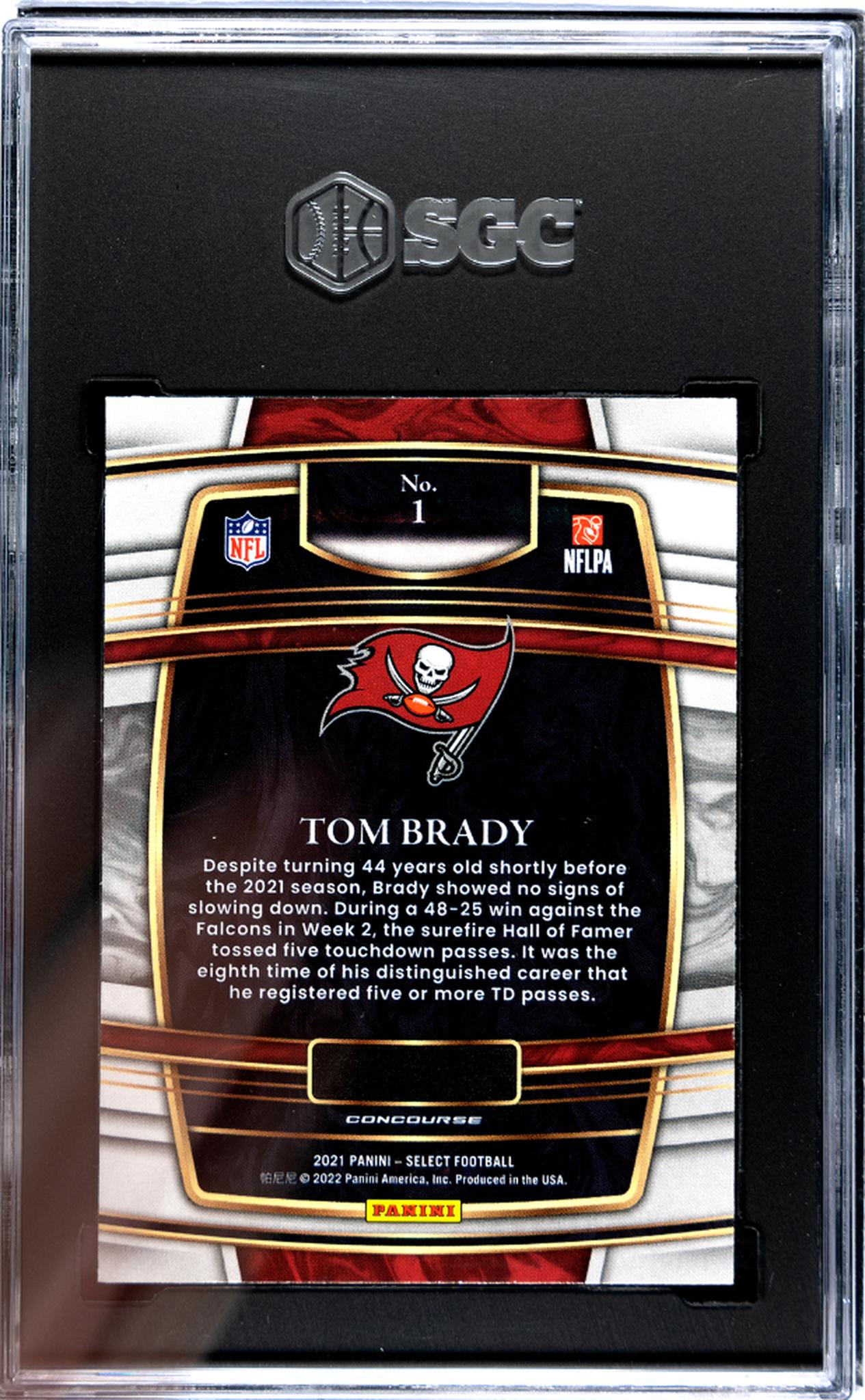 2021 Panini Select Concourse Tom Brady #1 SGC 8.5