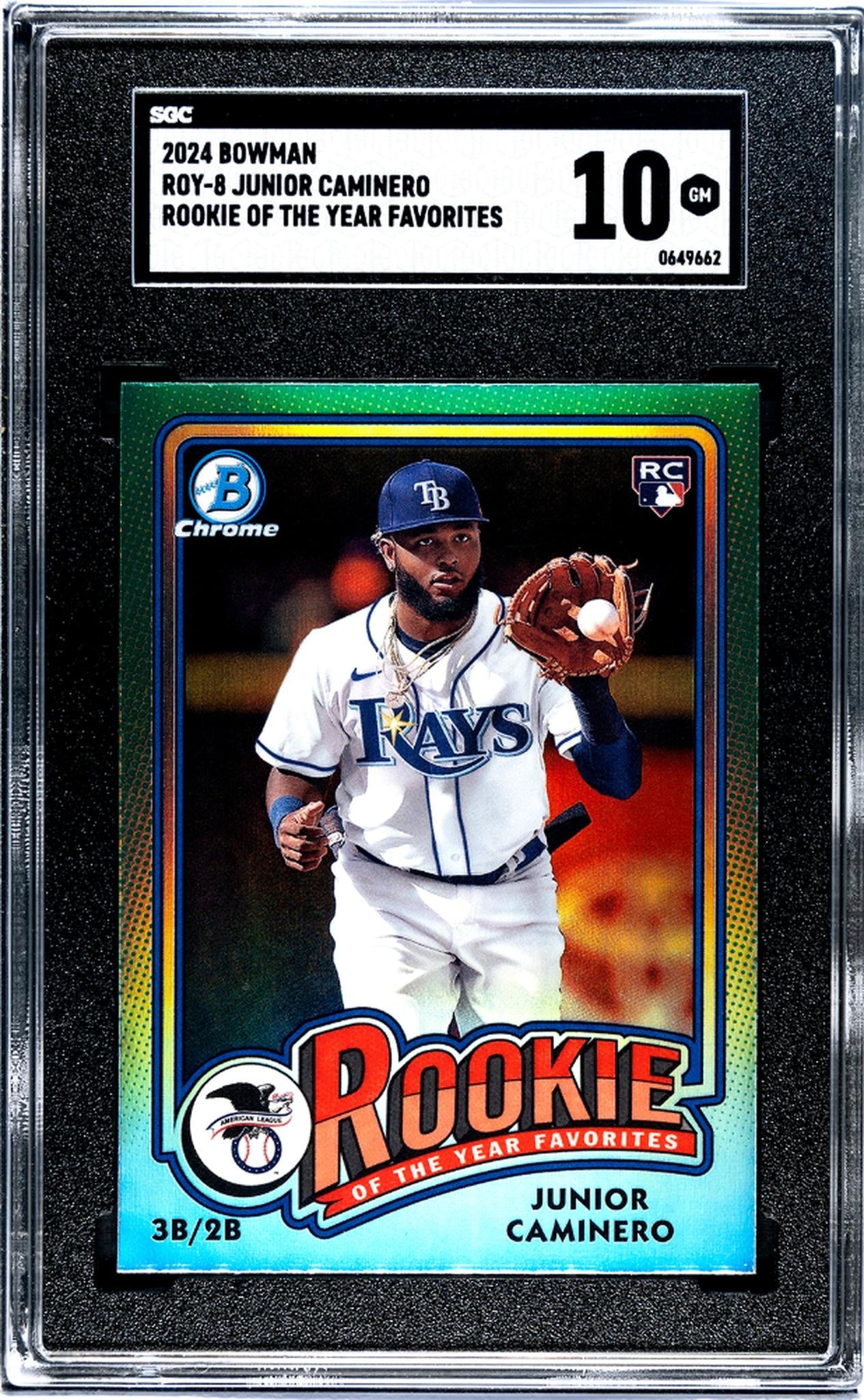 2024 Bowman #ROY-8 Junior Caminero Rookie of the Year Favorites SGC 10