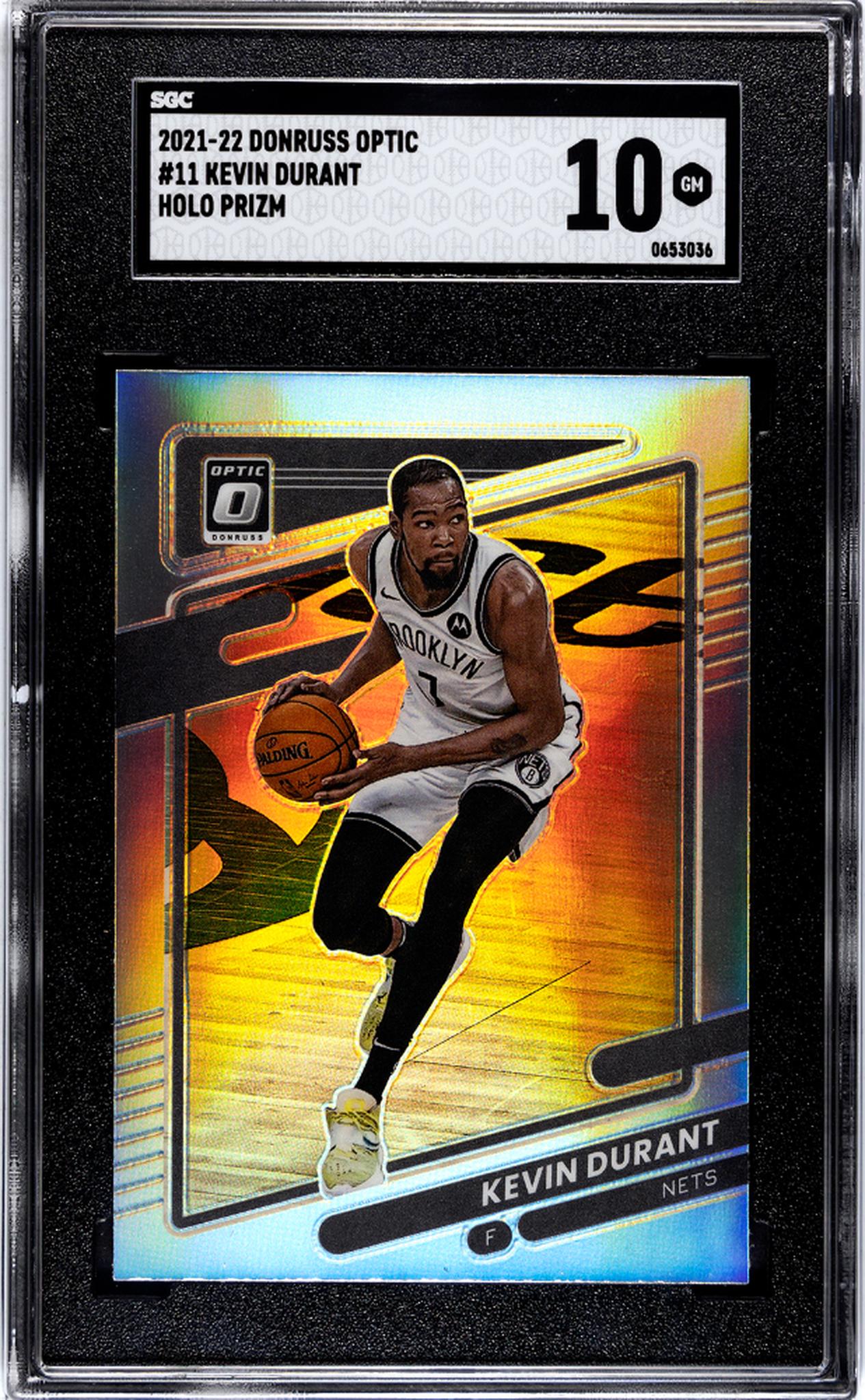 2021 Donruss Optic #11 Kevin Durant Holo Prizm SGC 10