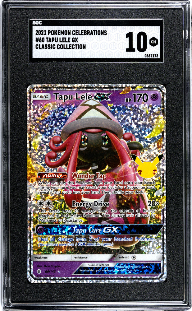 2021 Pokémon Celebrations Tapu Lele #60 GX Holo SGC 10