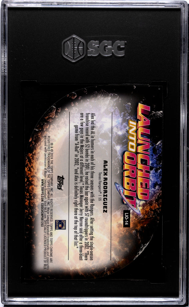 2024 Topps Chrome #LIO-14 Alex Rodriguez Launched Into Orbit SGC 10