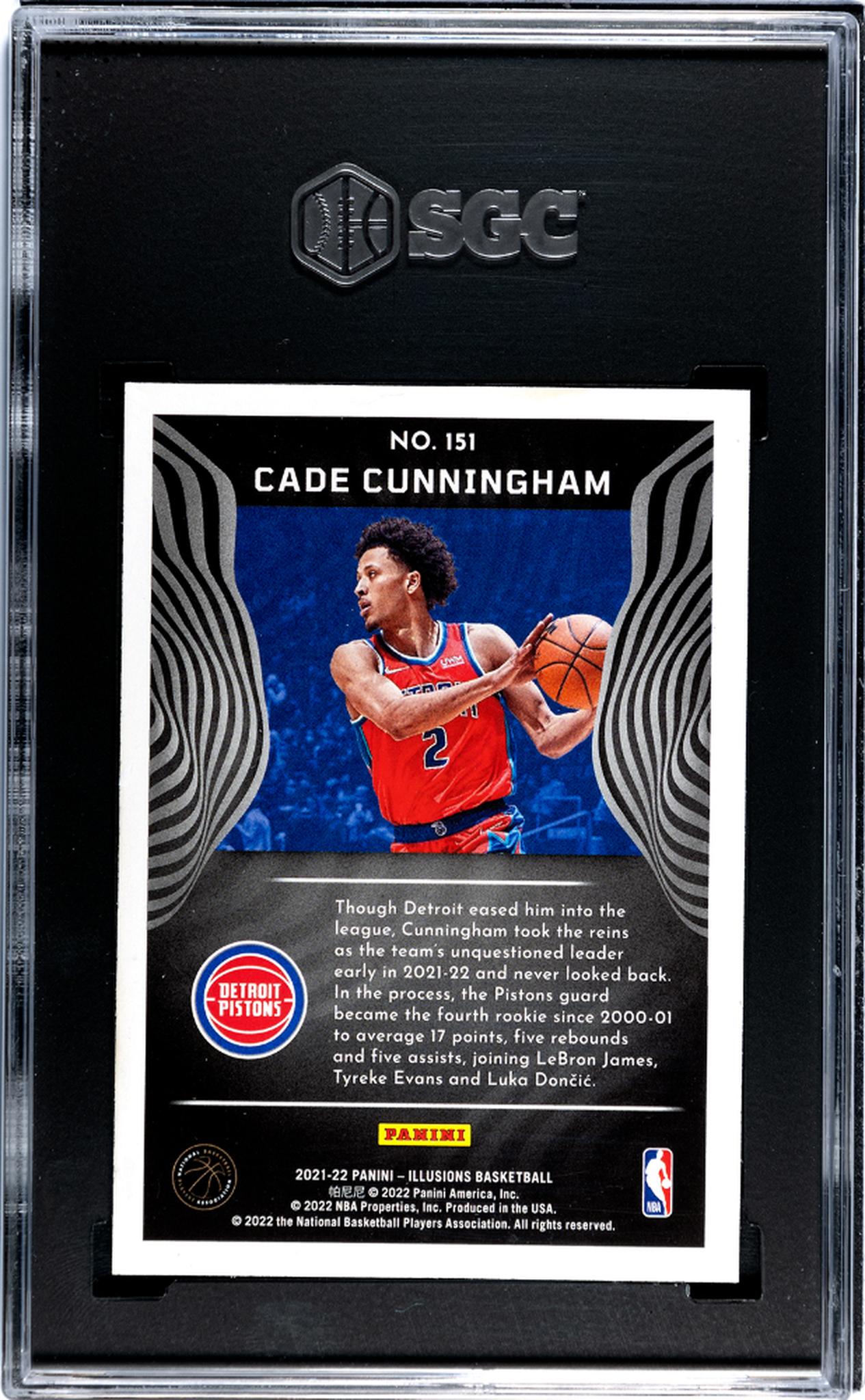 2021 Panini Illusions Cade Cunningham #151 RC SGC Authentic