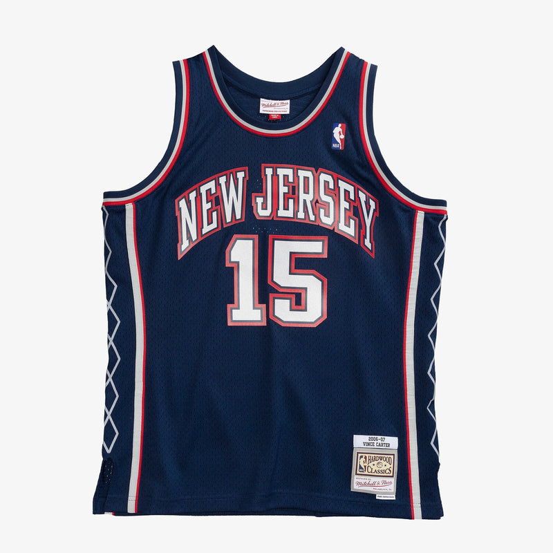 Mitchell & Ness Vince Carter Navy New Jersey Nets 2006/07 Hardwood Classics Swingman Player Jersey