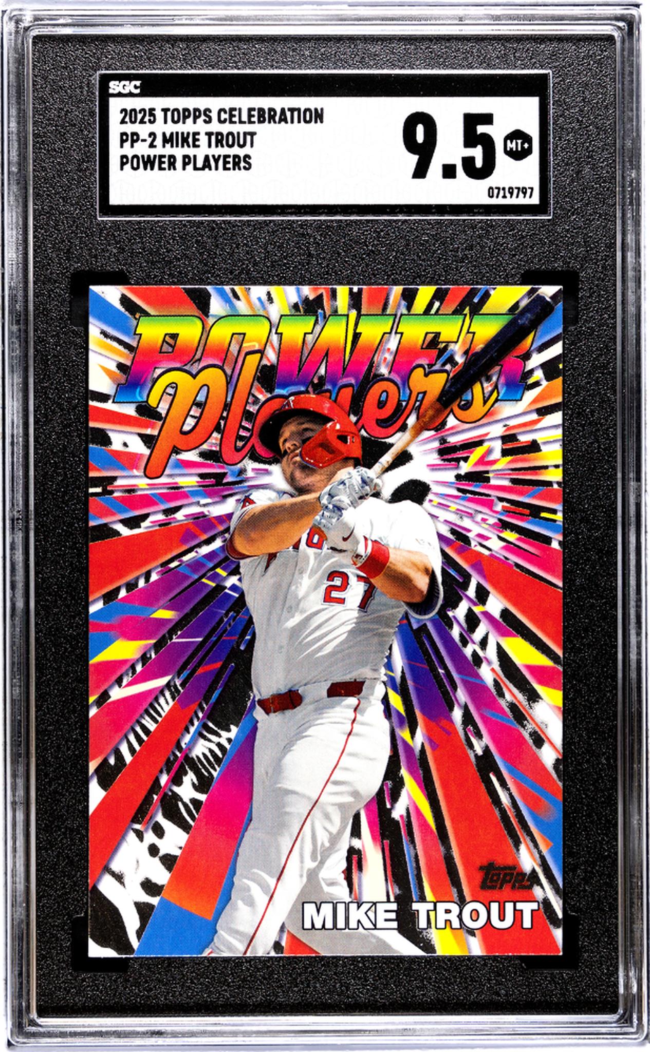 2025 Topps Celebration #PP-2 Mike Trout Power Players SGC 9.5
