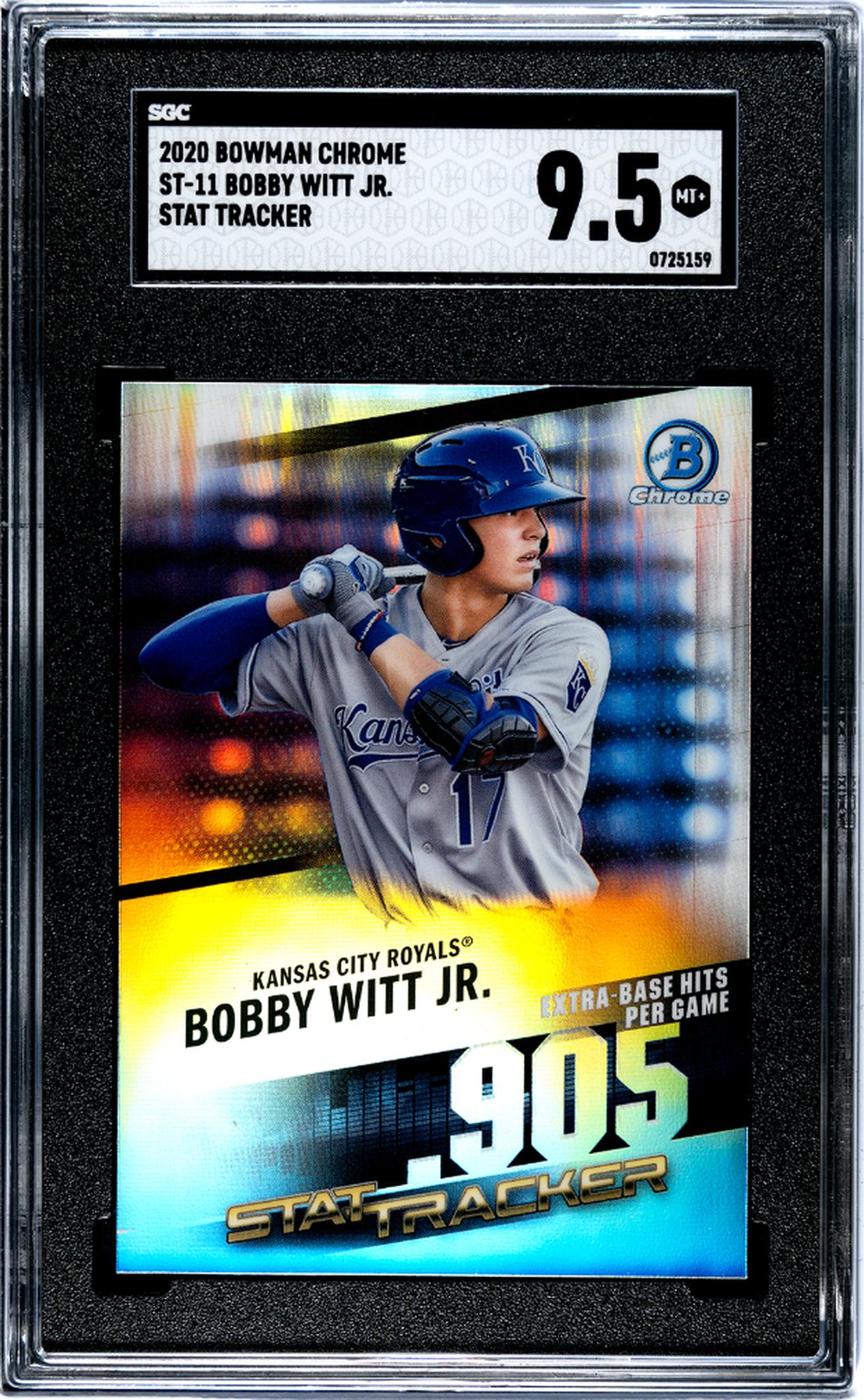 2020 Bowman Chrome #ST-11 Bobby Witt Jr. Stat Tracker SGC 9.5