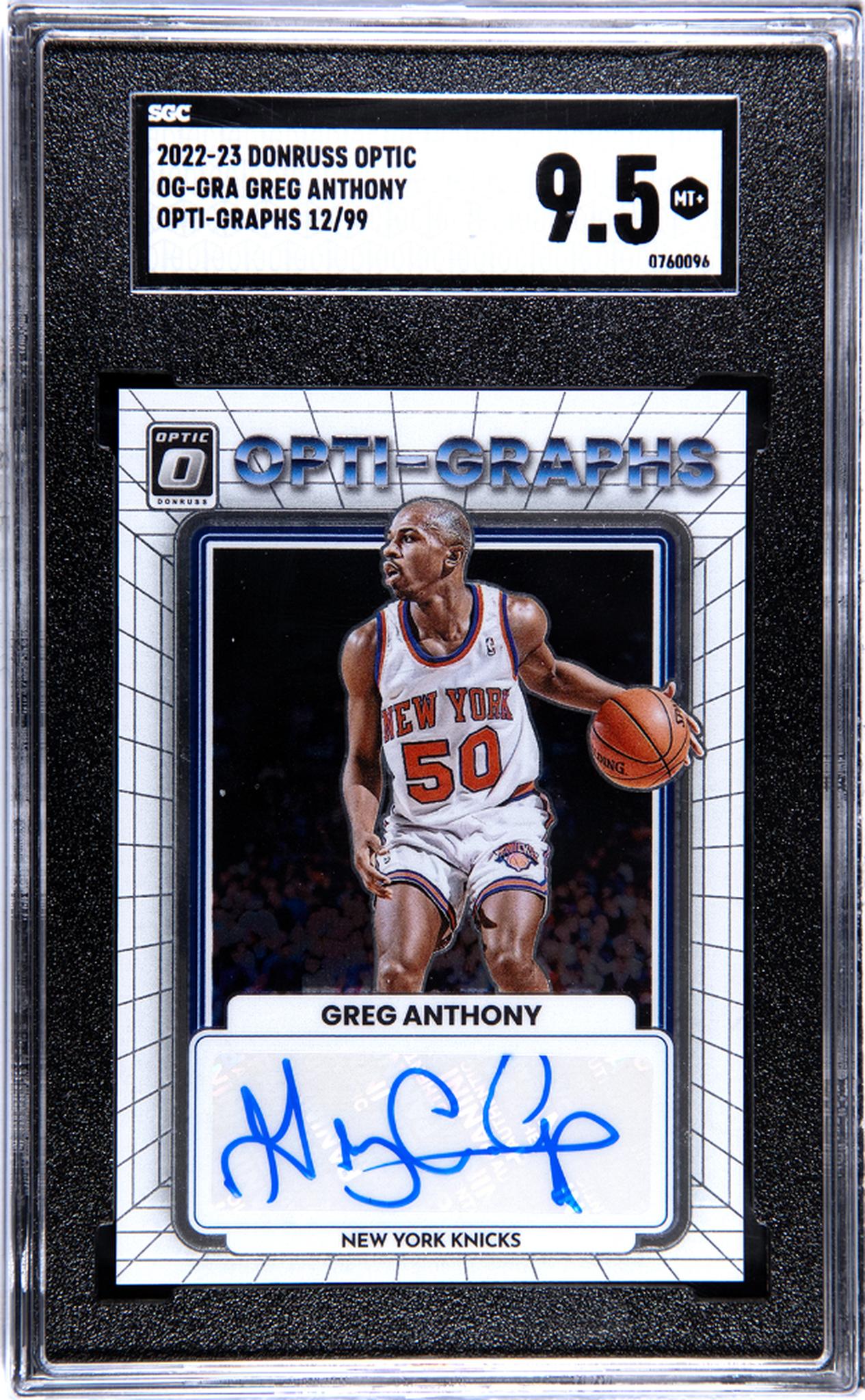 2022-23 Donruss Optic #OG-GRA Greg Anthony Opti-Graphs 12/99 SGC 9.5