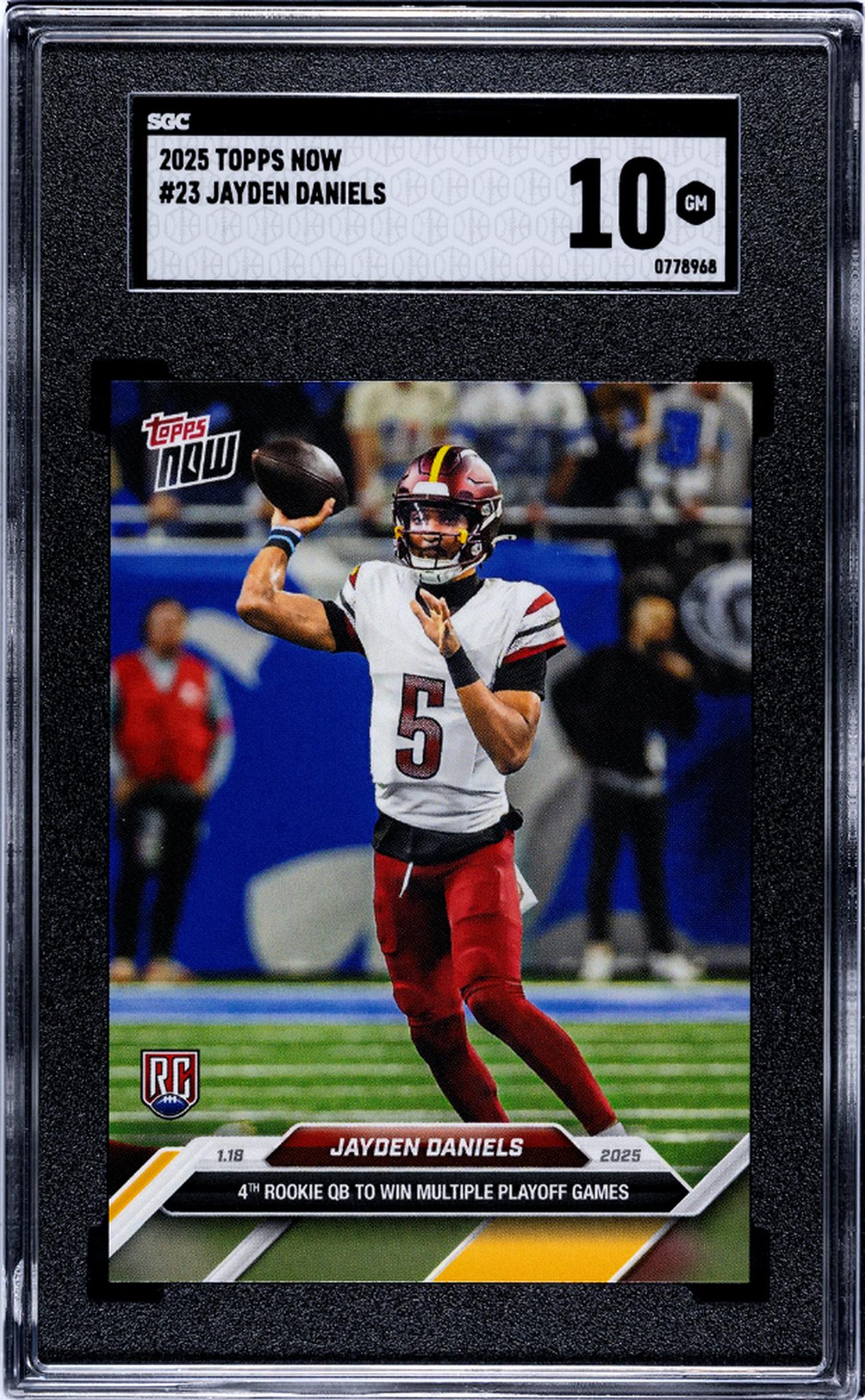 2025 Topps Now #23 Jayden Daniels SGC 10