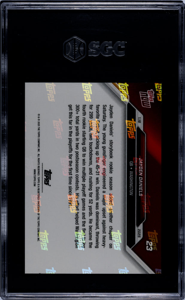 2025 Topps Now #23 Jayden Daniels SGC 10