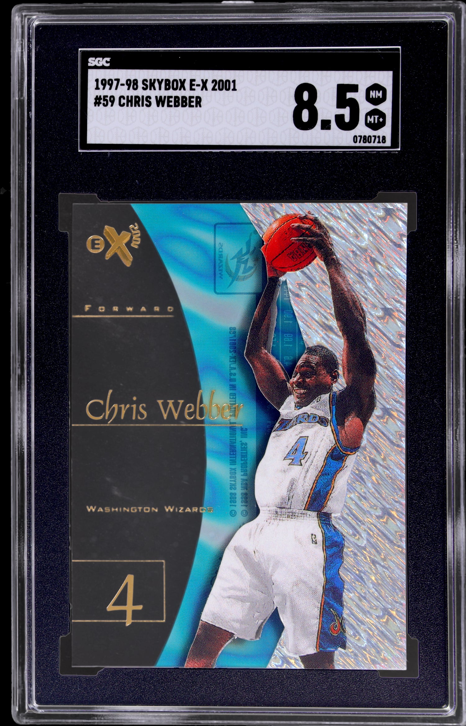 1997-98 Skybox E-X 2001 Chris Webber #59 SGC 8.5