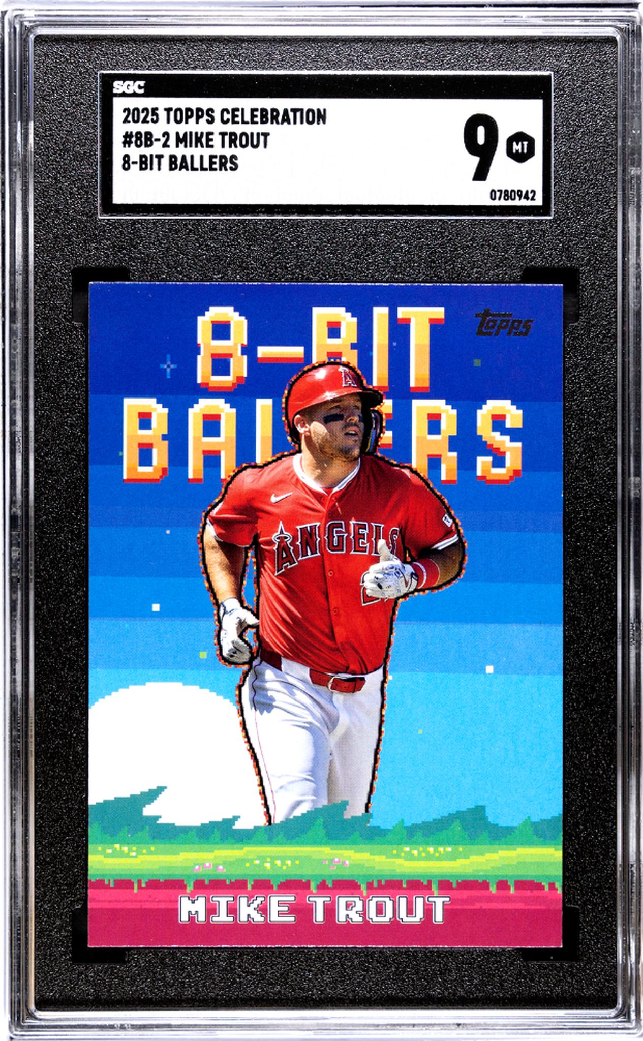 2025 Topps Celebration #8B-2 Mike Trout 8-Bit Ballers SGC 9