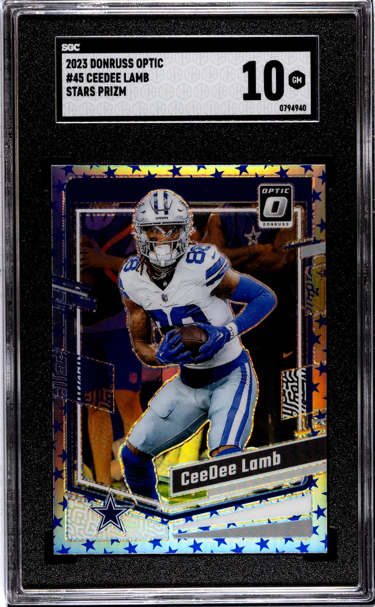 2023 Panini Donruss Optic CeeDee Lamb Stars Prizm #45 SGC 10