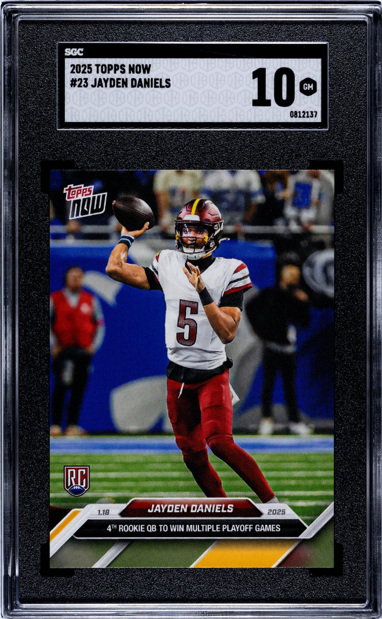 2025 Topps Now #23 Jayden Daniels SGC 10