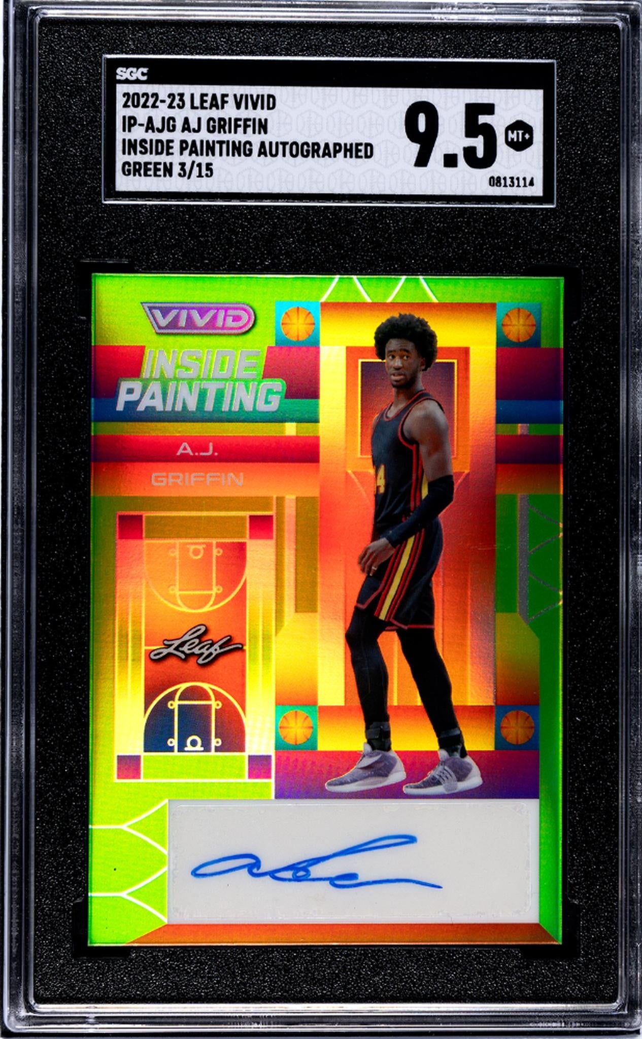 2022 Vivid #IP-AJG A.J. Griffin Inside Painting /15 SGC 9.5