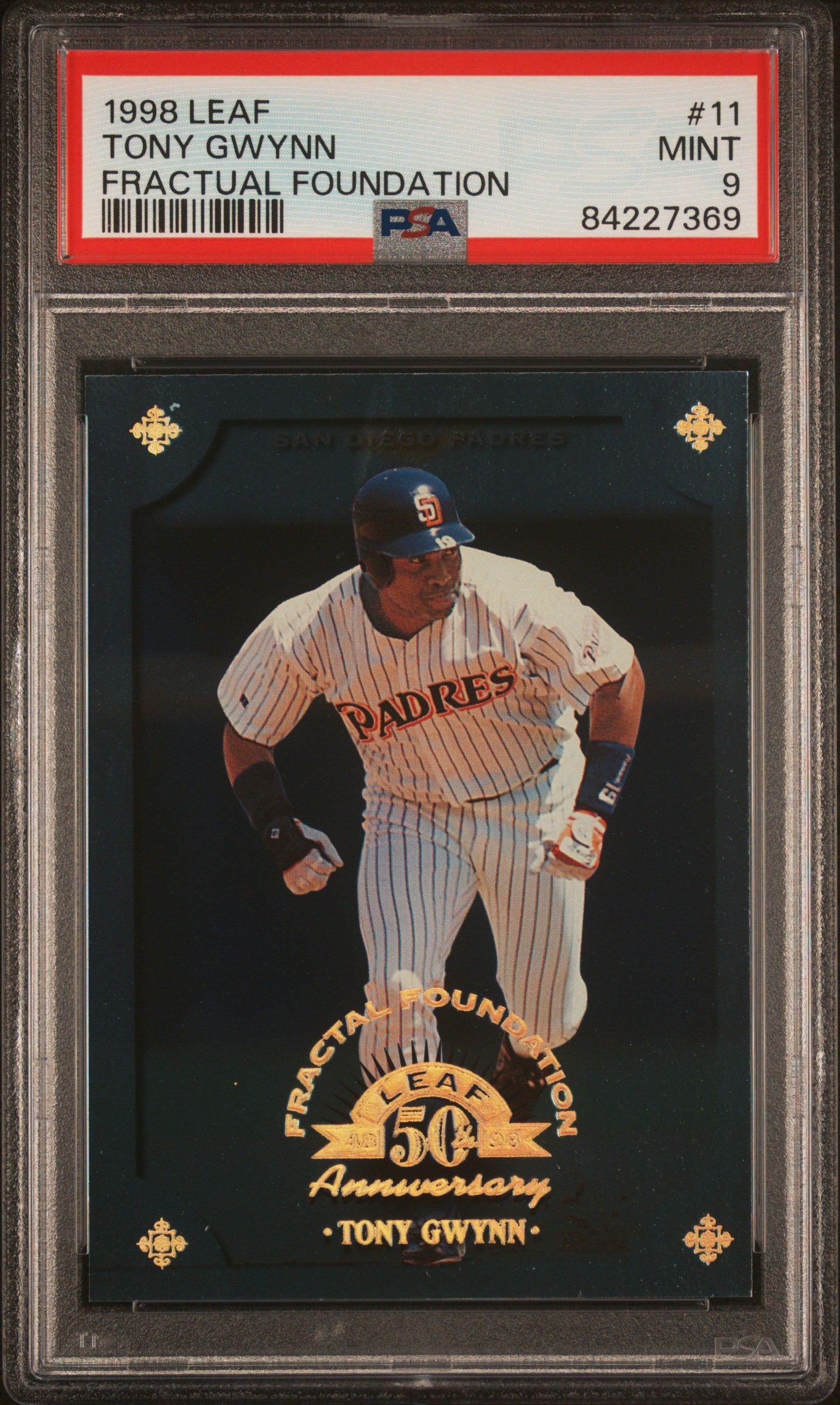 1998 Leaf Fractal Foundation Tony Gwynn #11 PSA 9
