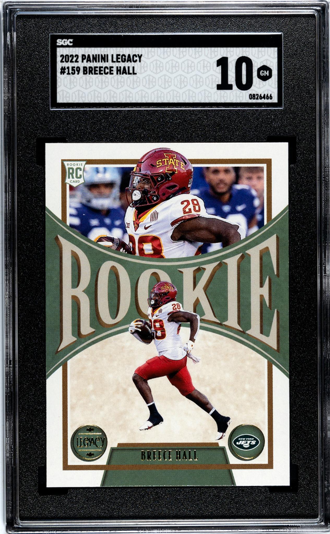 2022 Panini Legacy Breece Hall #159 SGC 10