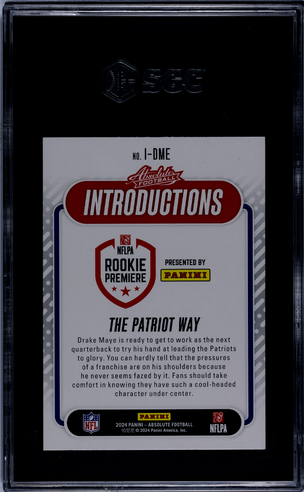 2024 Panini Absolute #I-DME Drake Maye Introductions SGC 9.5