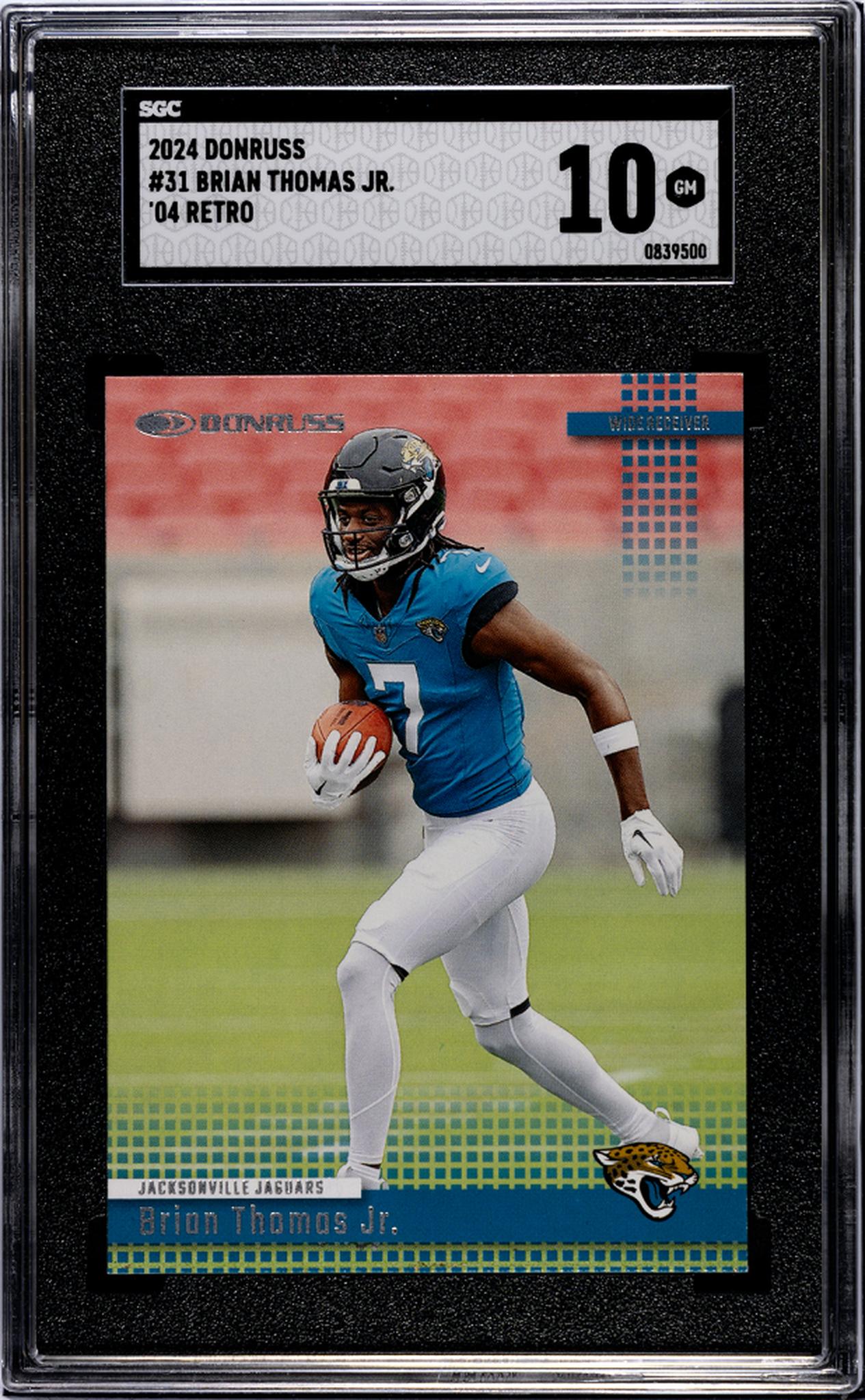 2024 Panini Donruss '04 Retro Brian Thomas Jr. #31 SGC 10
