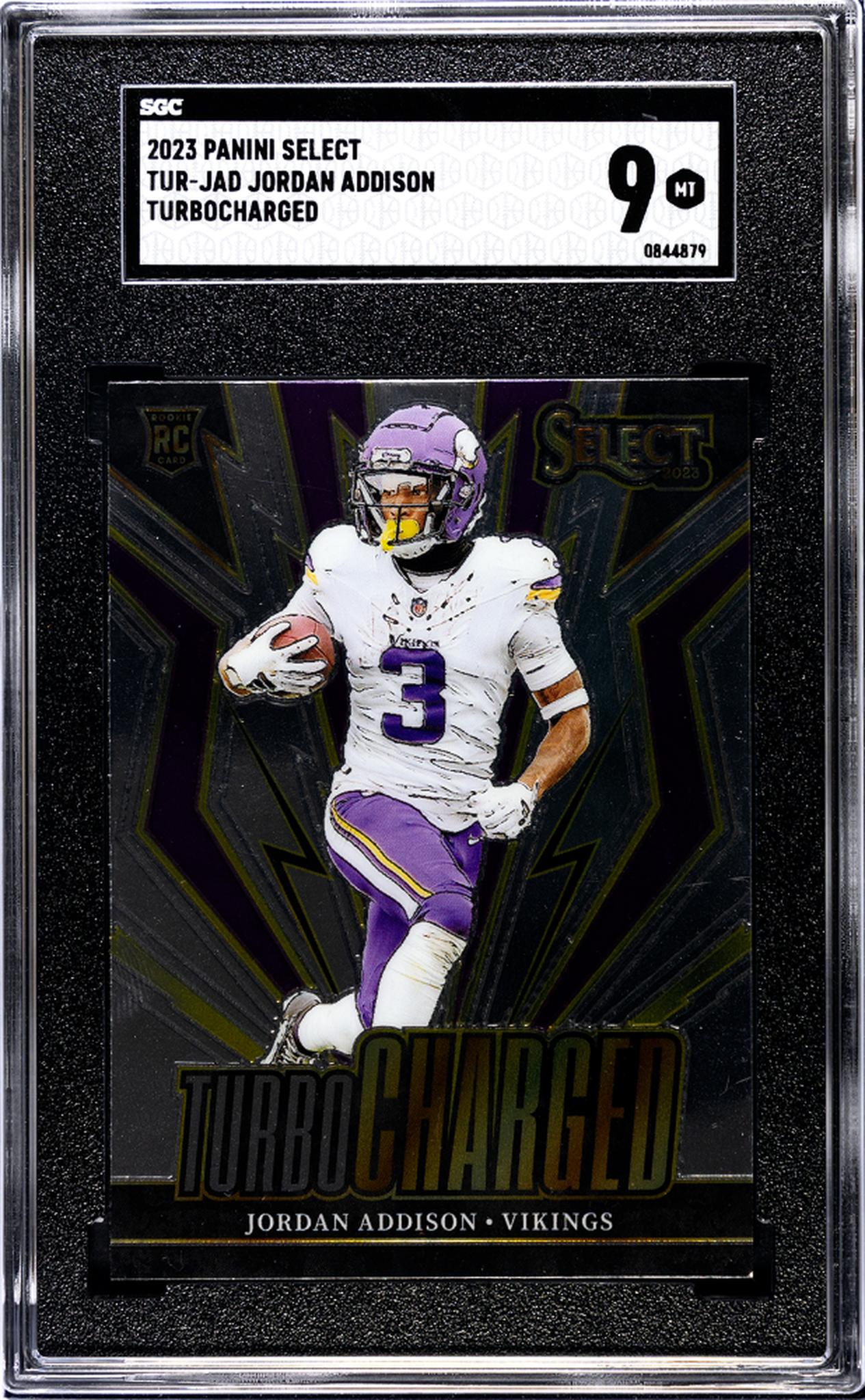 2023 Panini Select Turbocharged Jordan Addison #TUR-JAD RC SGC 9