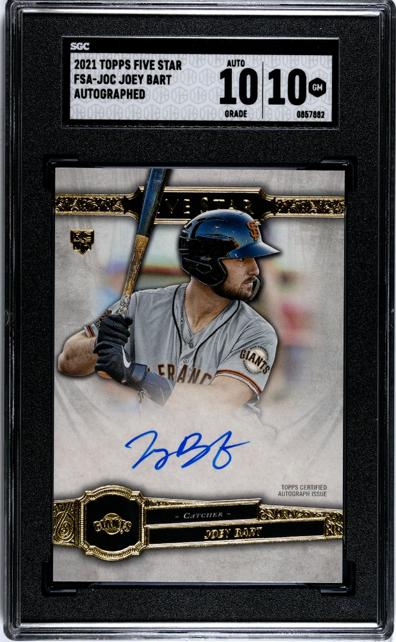 2021 Topps Five Star Joey Bart #FSA-JOC SGC 10