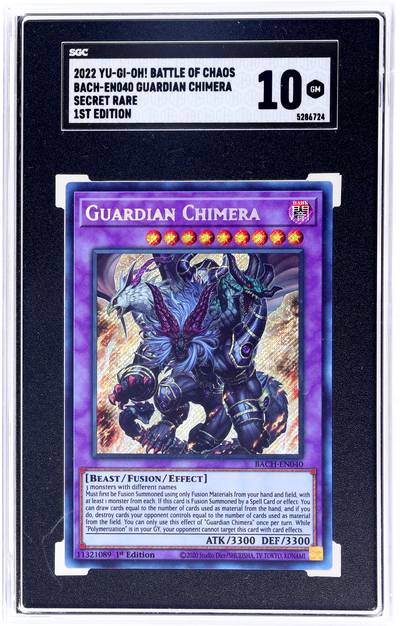 Yu-Gi-Oh! Guardian Chimera BACH-EN040 Secret Rare 1st Edition SGC 10